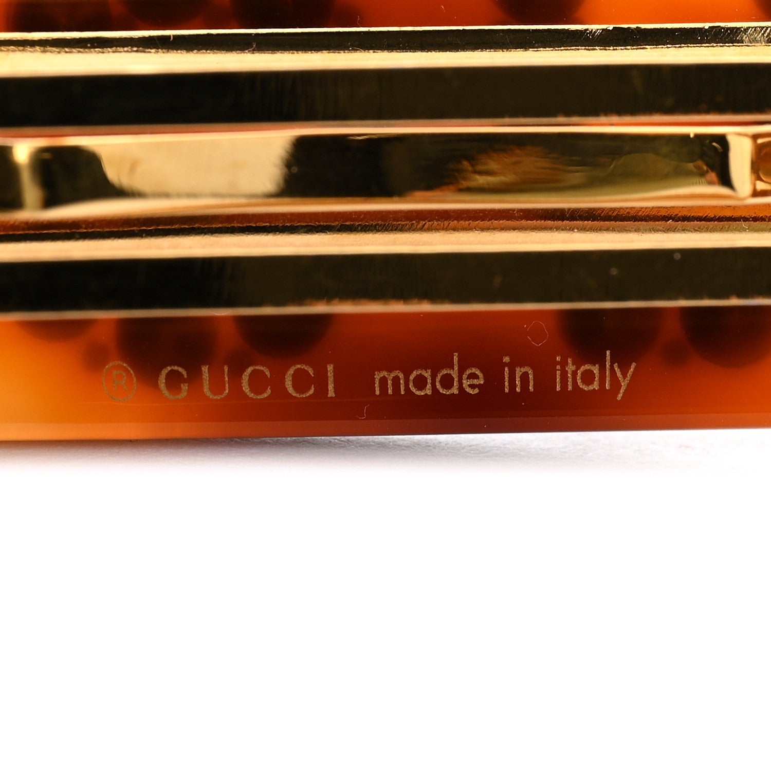 Resin Crystal Single Hair Barrette Tortoiseshell