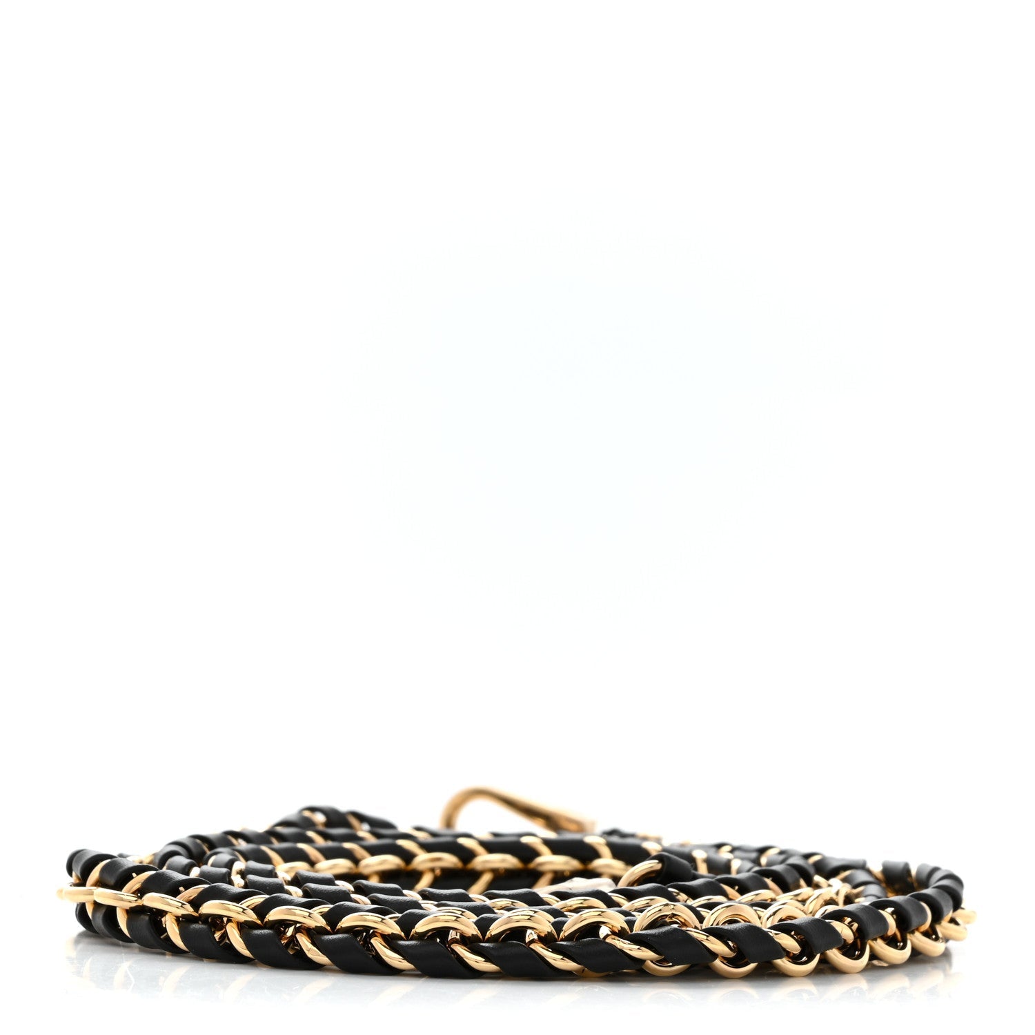 Calfskin Multi Pochette Chain Shoulder Strap Black Gold