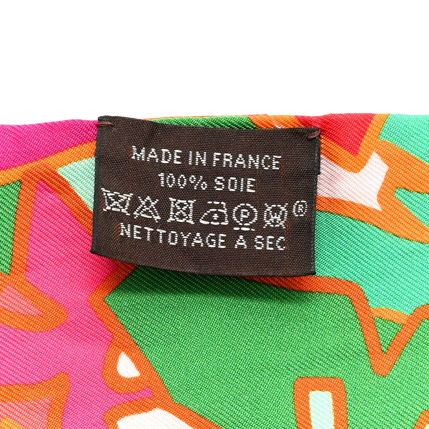 Silk Graff Graffiti Twilly Fuchsia Orange Vert
