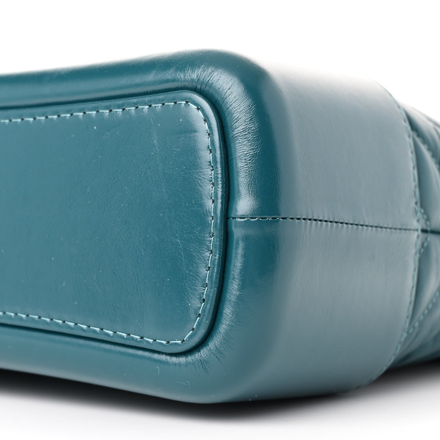 Aged Calfskin Chevron Quilted Medium Gabrielle Hobo Green