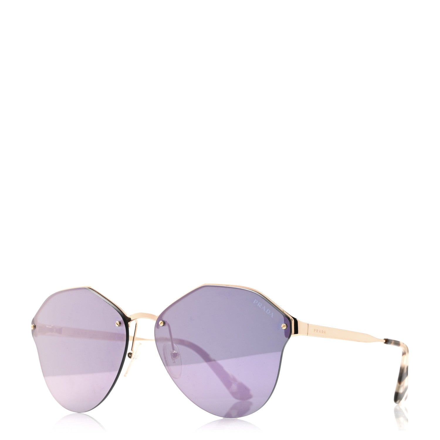 Rimless Sunglasses SPR 64T Violet Gold