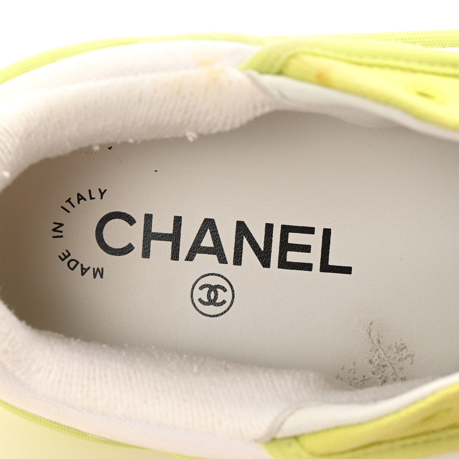 Fabric Womens Logo Sneakers 37 Yellow White