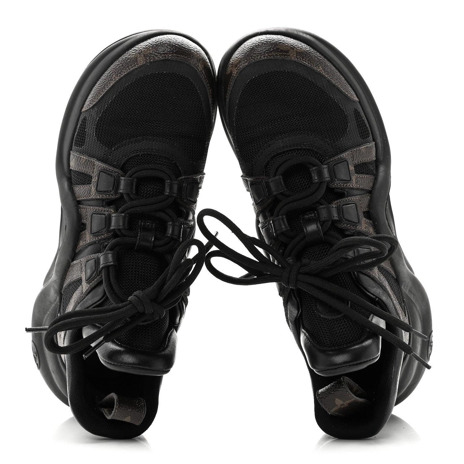 Calfskin Patent Monogram LV Archlight Sneakers 38 Black