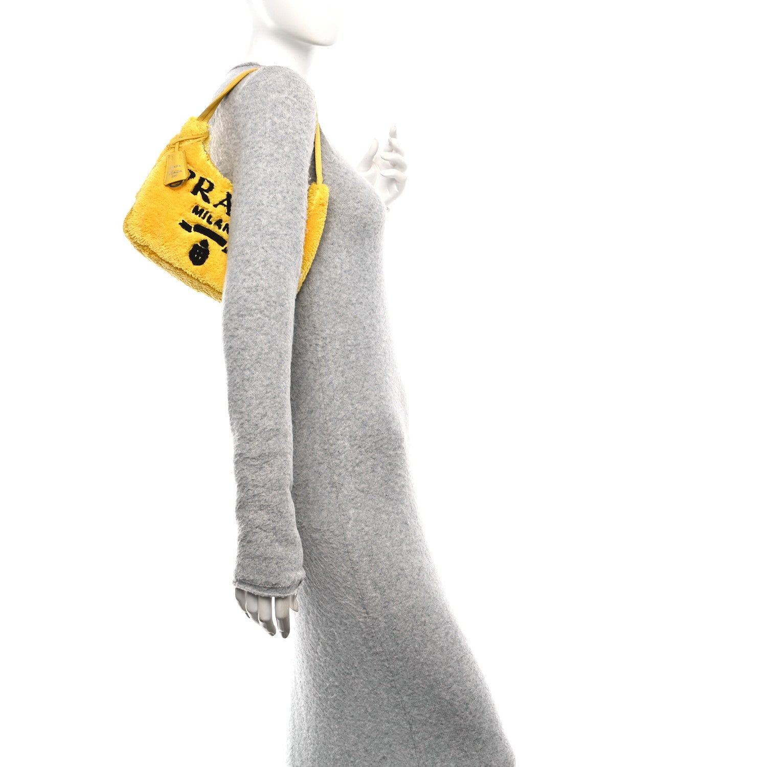 Terry Cloth Mini Re-Edition 2000 Bag Giallo Black