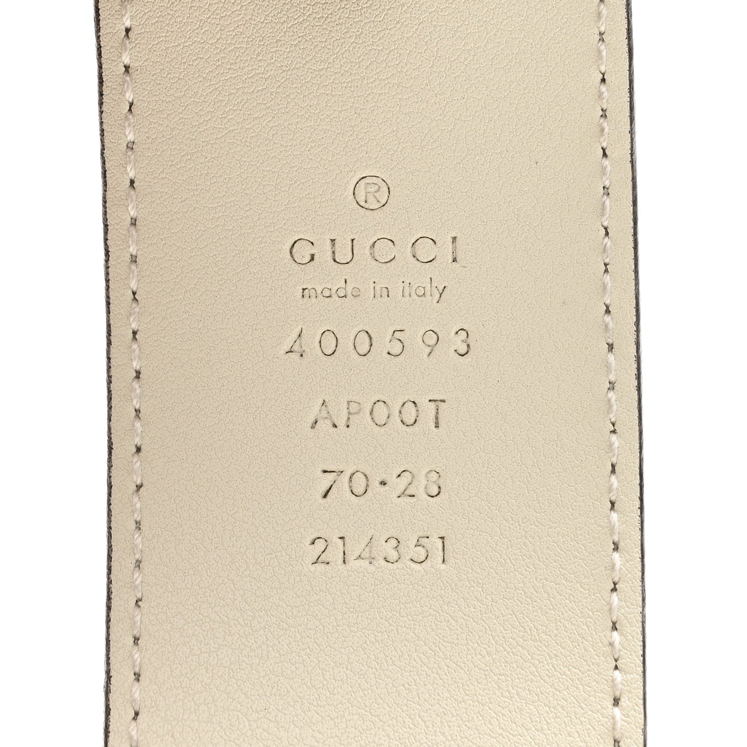 Calfskin Double G 40mm Belt 70 28 Mystic White