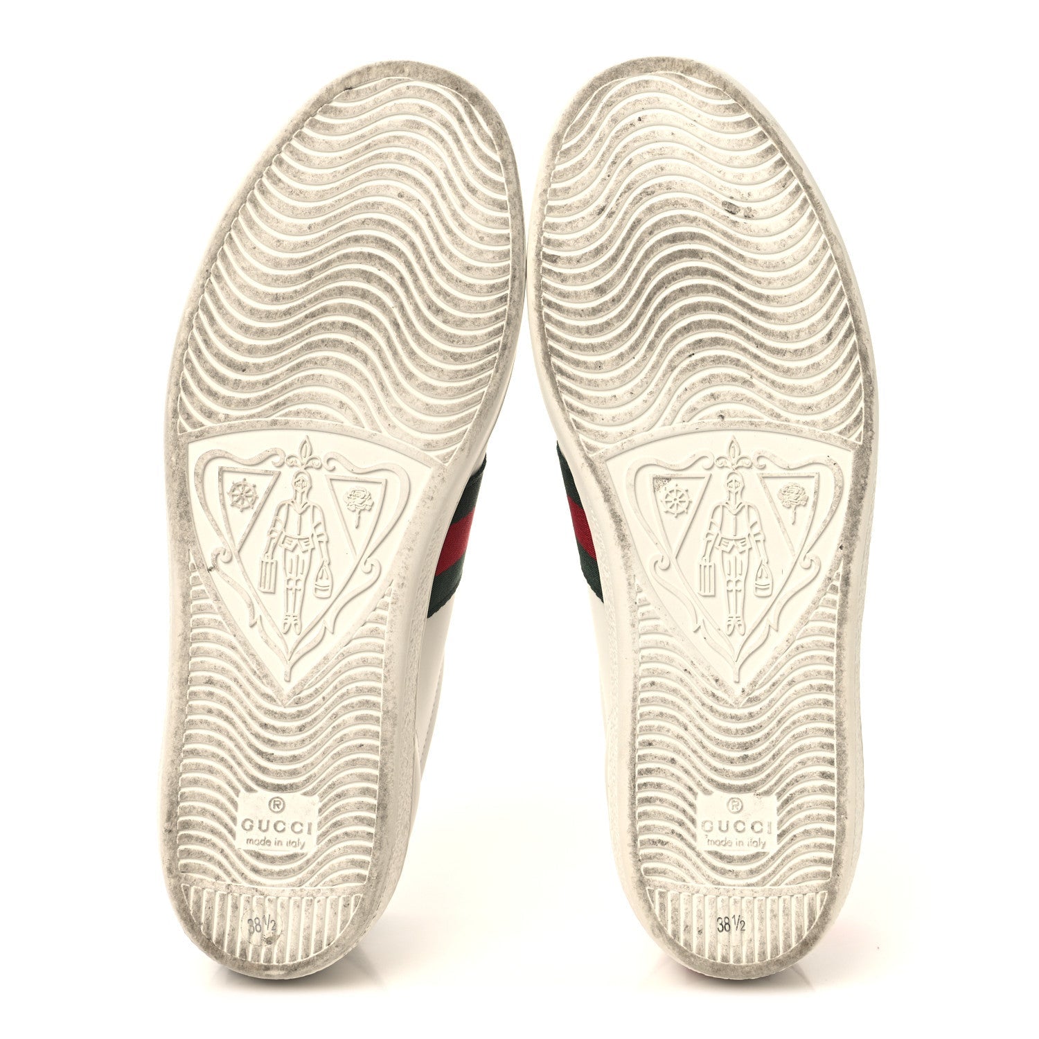 Calfskin Ayers Bee Embroidered Womens Ace Sneakers 38.5 White Flame Red Green