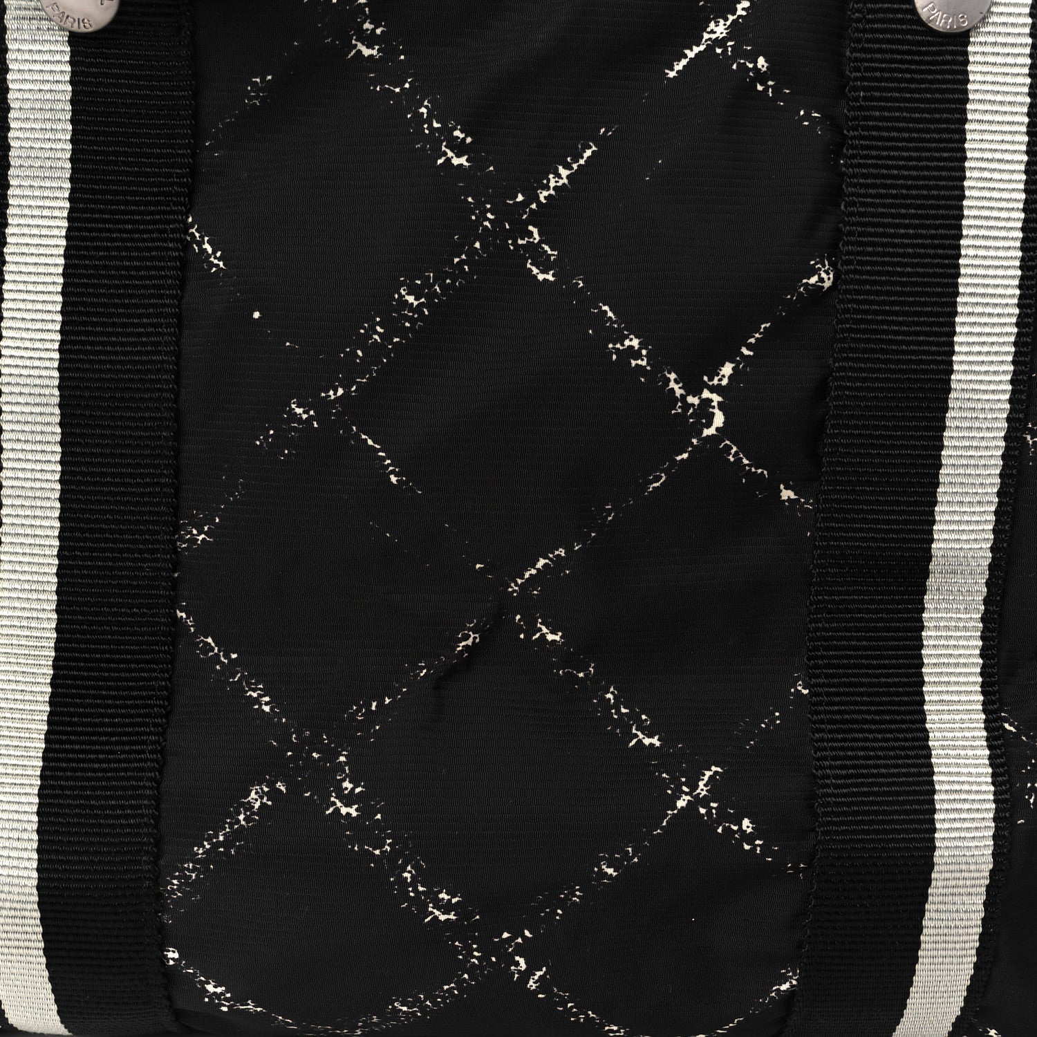 Nylon Large Travel Duffle Bag Black