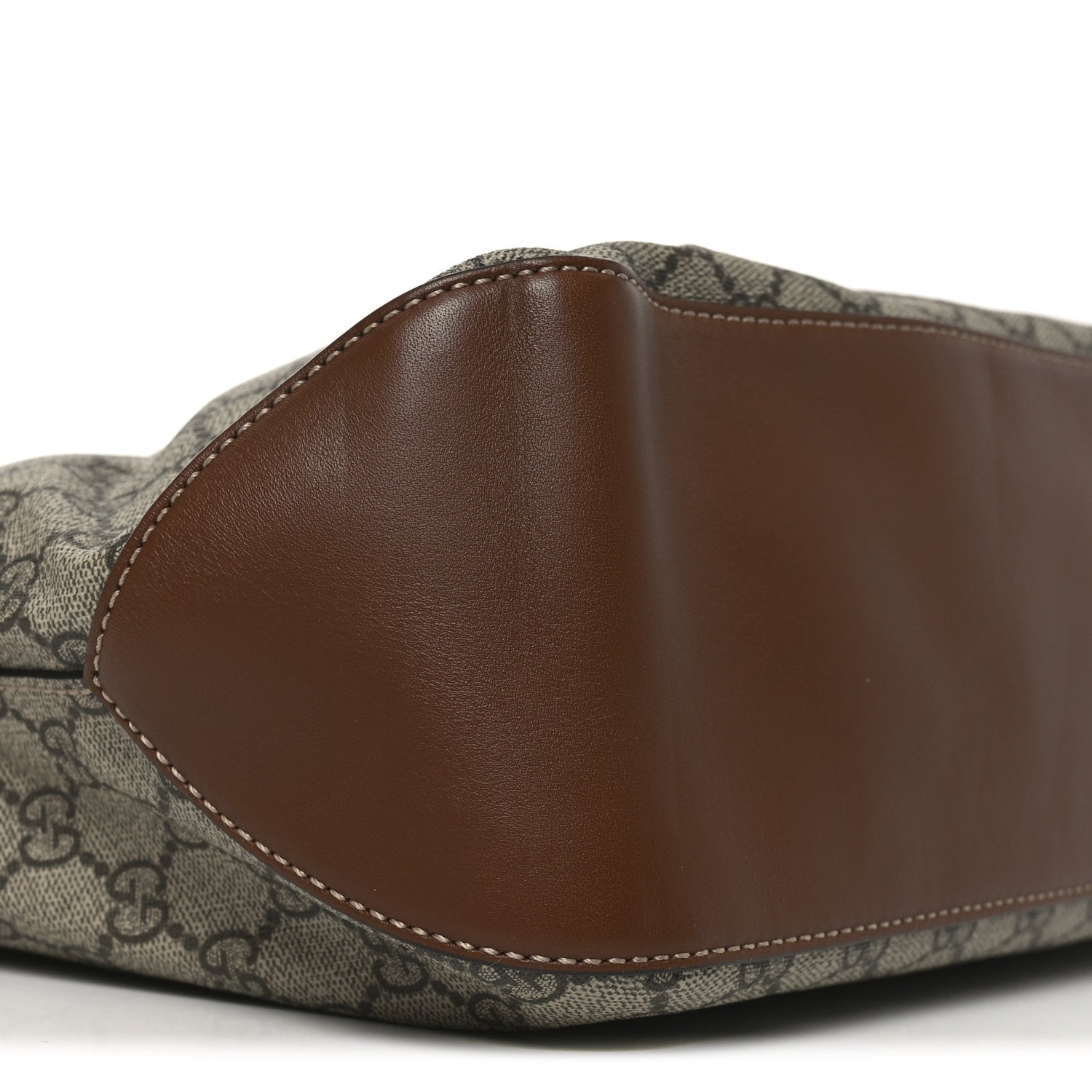 GG Supreme Monogram Large Linea A Hobo Light Brown
