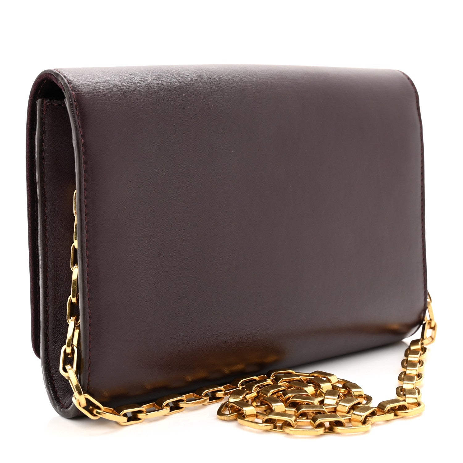 Calfskin Chain Louise GM Amarante