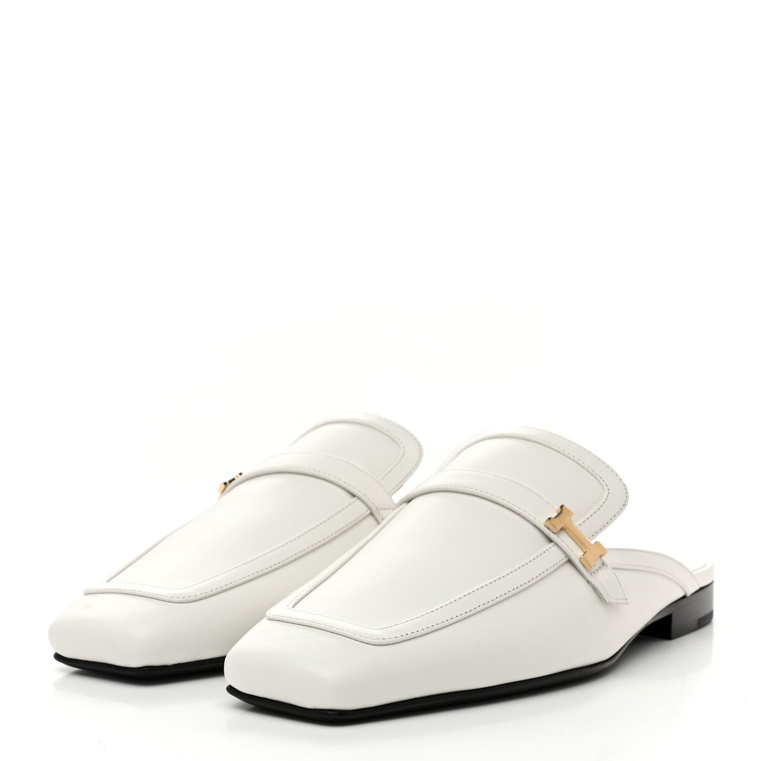 Calfskin Womens Groupie Mules 37 White