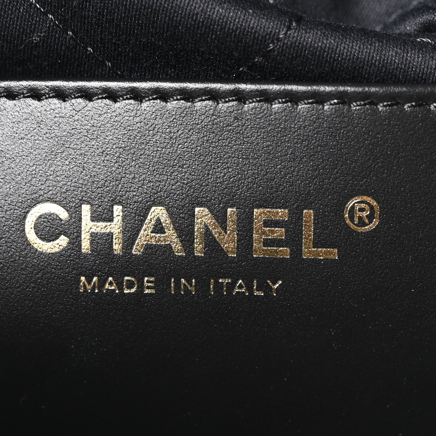 Shiny Calfskin Striped Mini Chanel 22 Black White