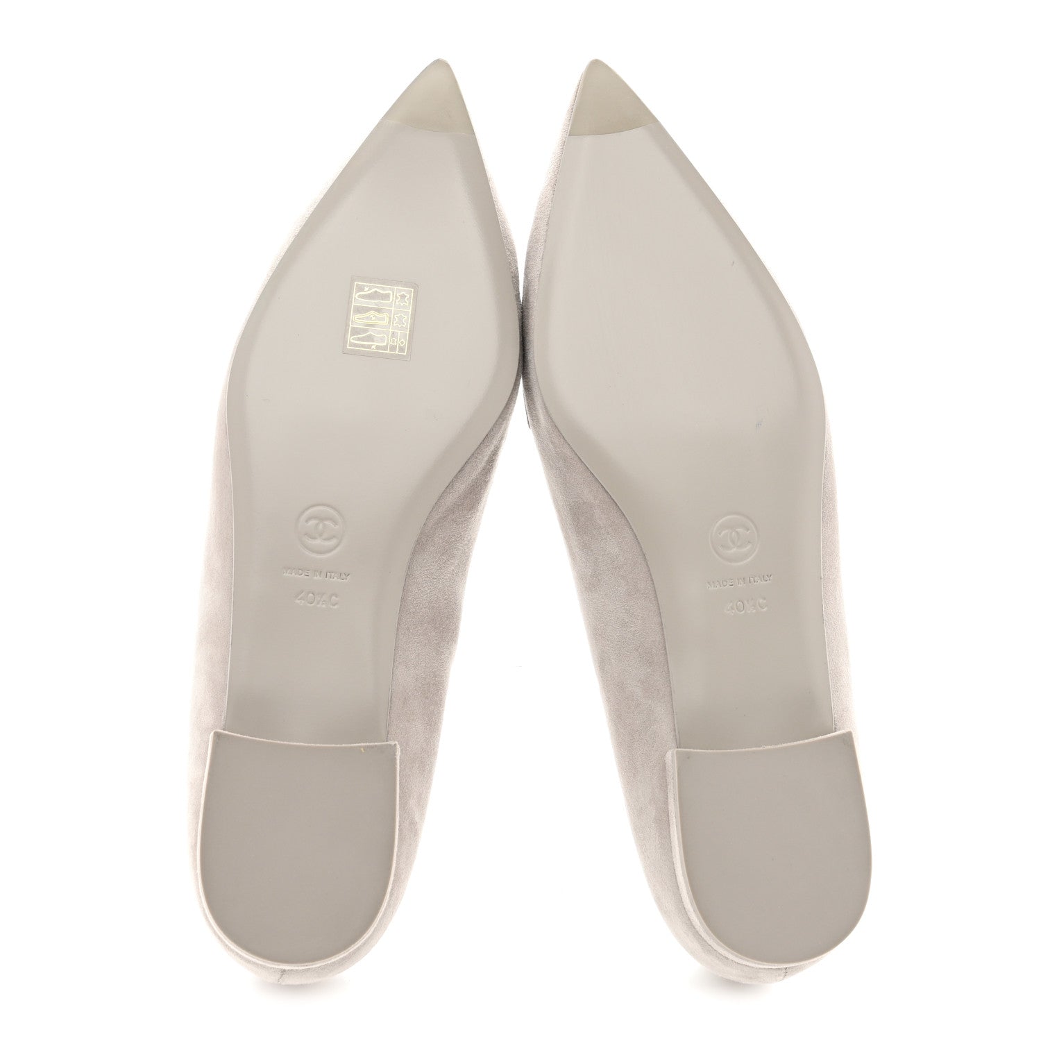 Suede Heart CC Loafers 40.5 Grey
