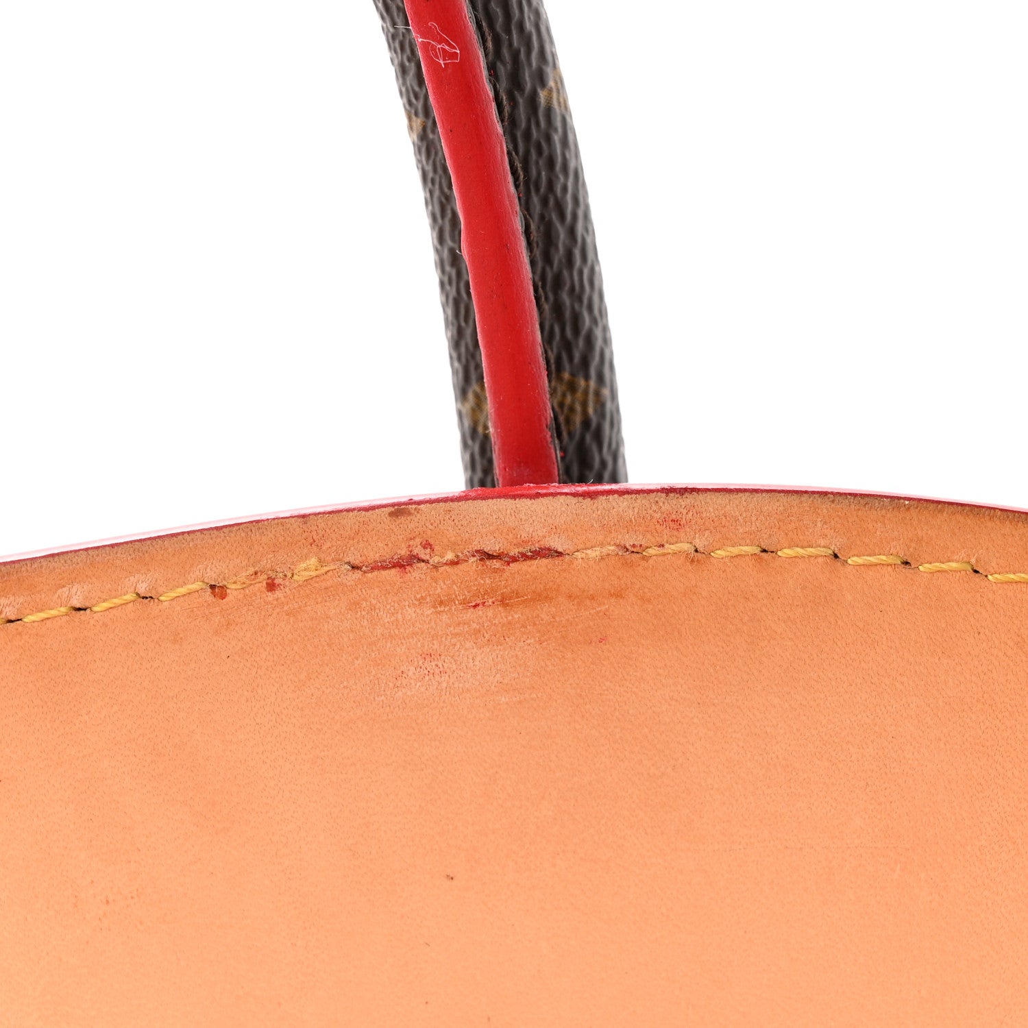 Monogram Calf Hair Spikes Iconoclasts Christian Louboutin Tote Red