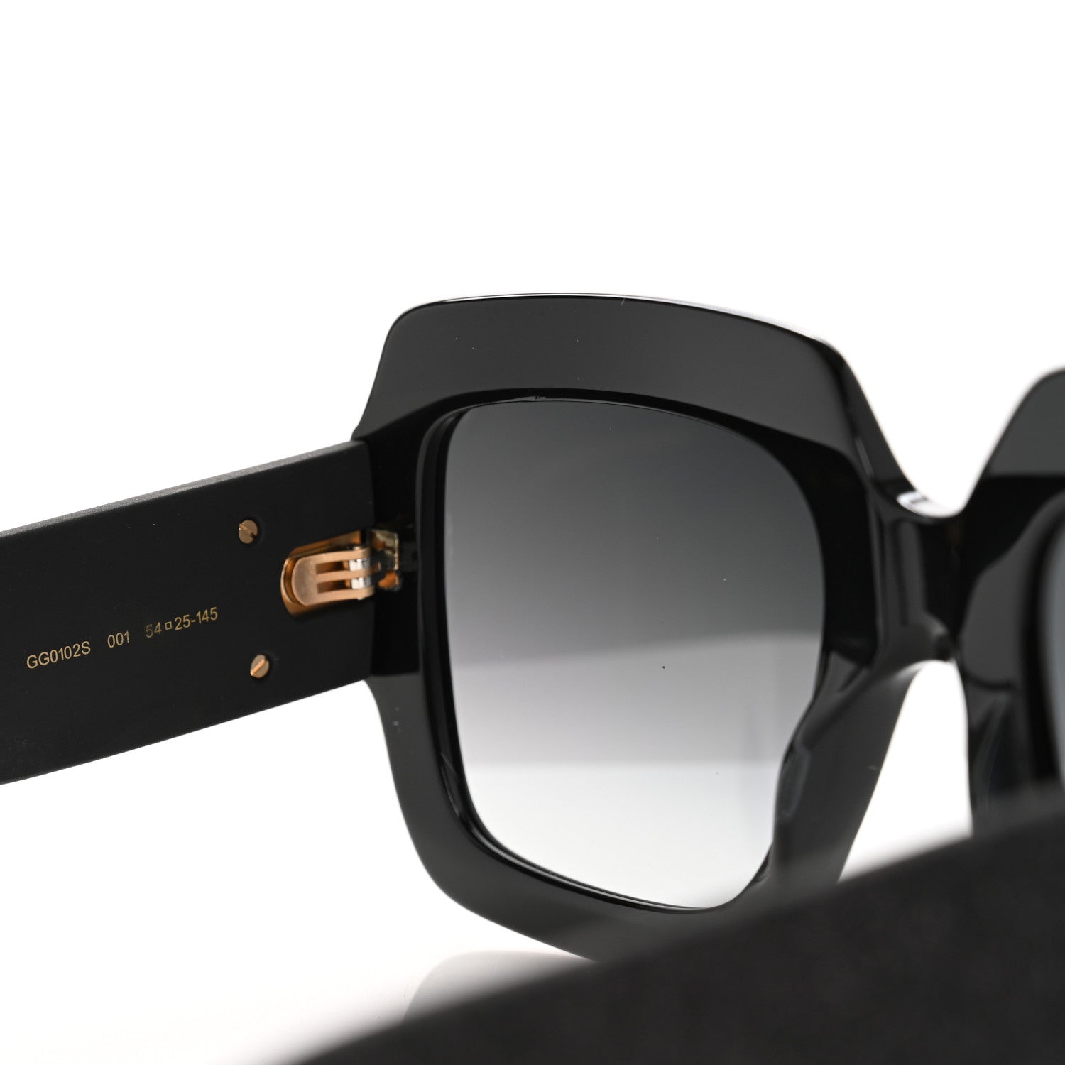 Acetate Square Frame Sunglasses GG0102S Black