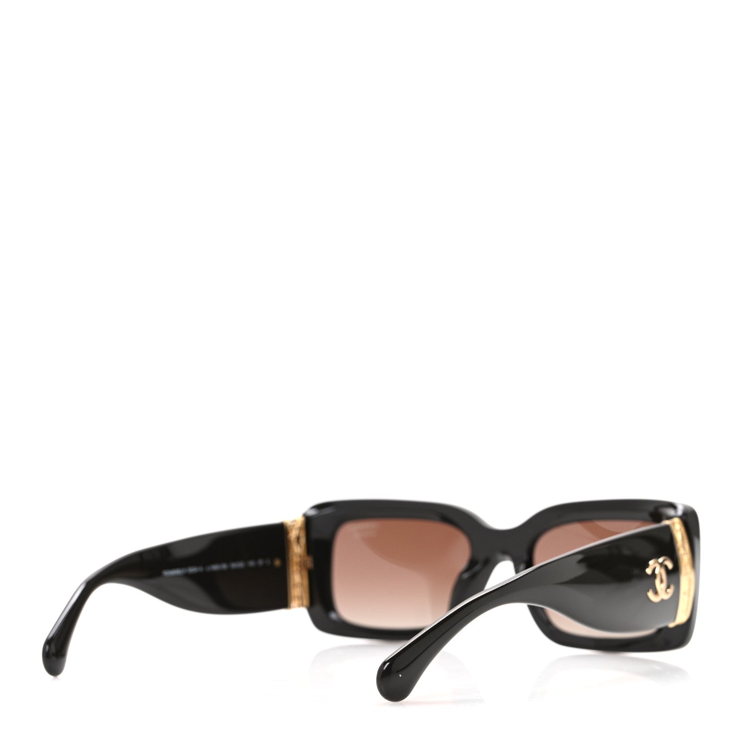 Acetate Rectangle Sunglasses 5534-A Dark Brown