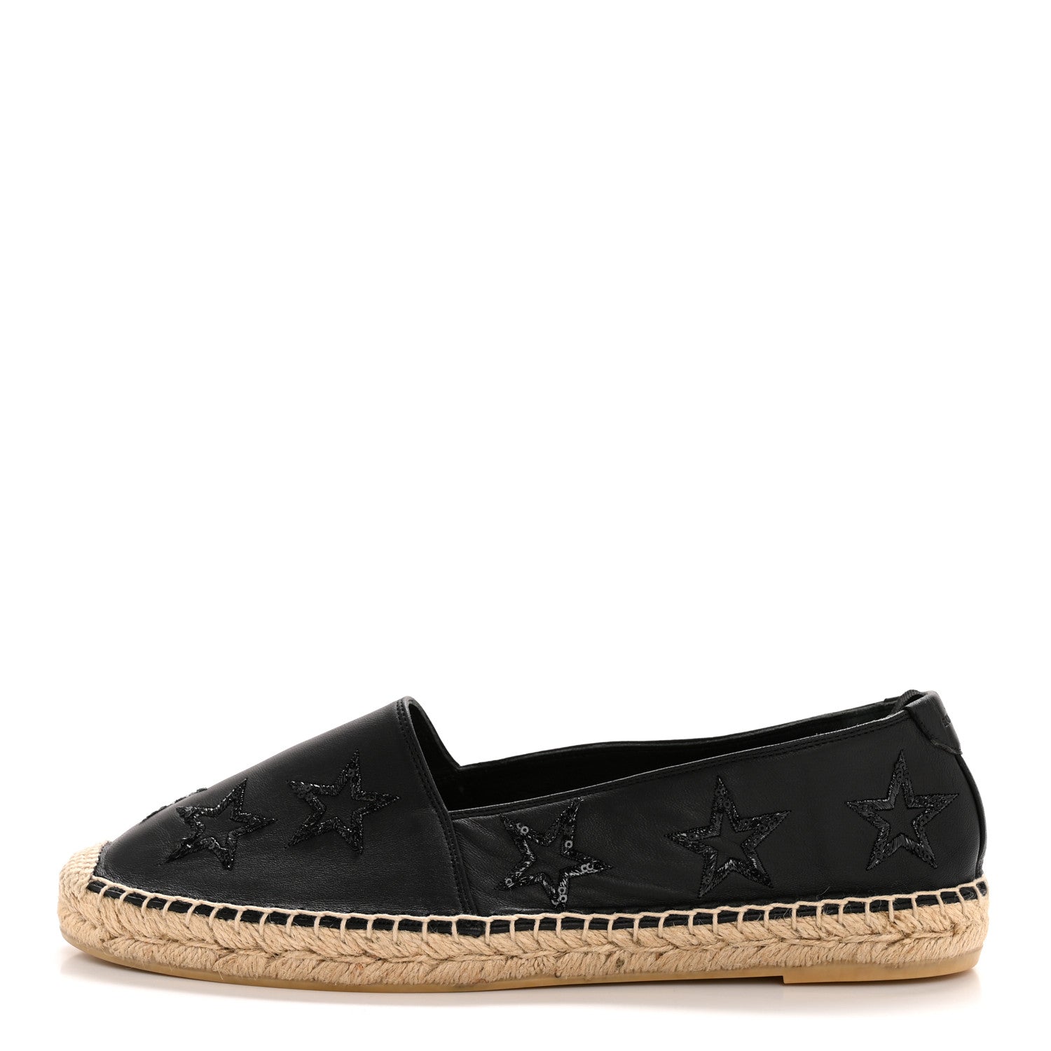 Nappa Sequins Star Espadrilles 40 Black