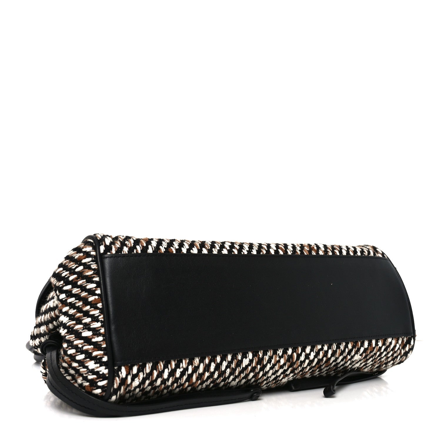 Tweed Calfskin Urban Essentials Small Shopping Bag Black Multicolor