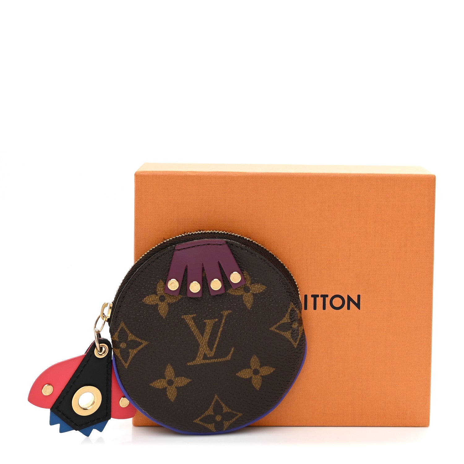 Monogram Totem Round Coin Purse Magenta