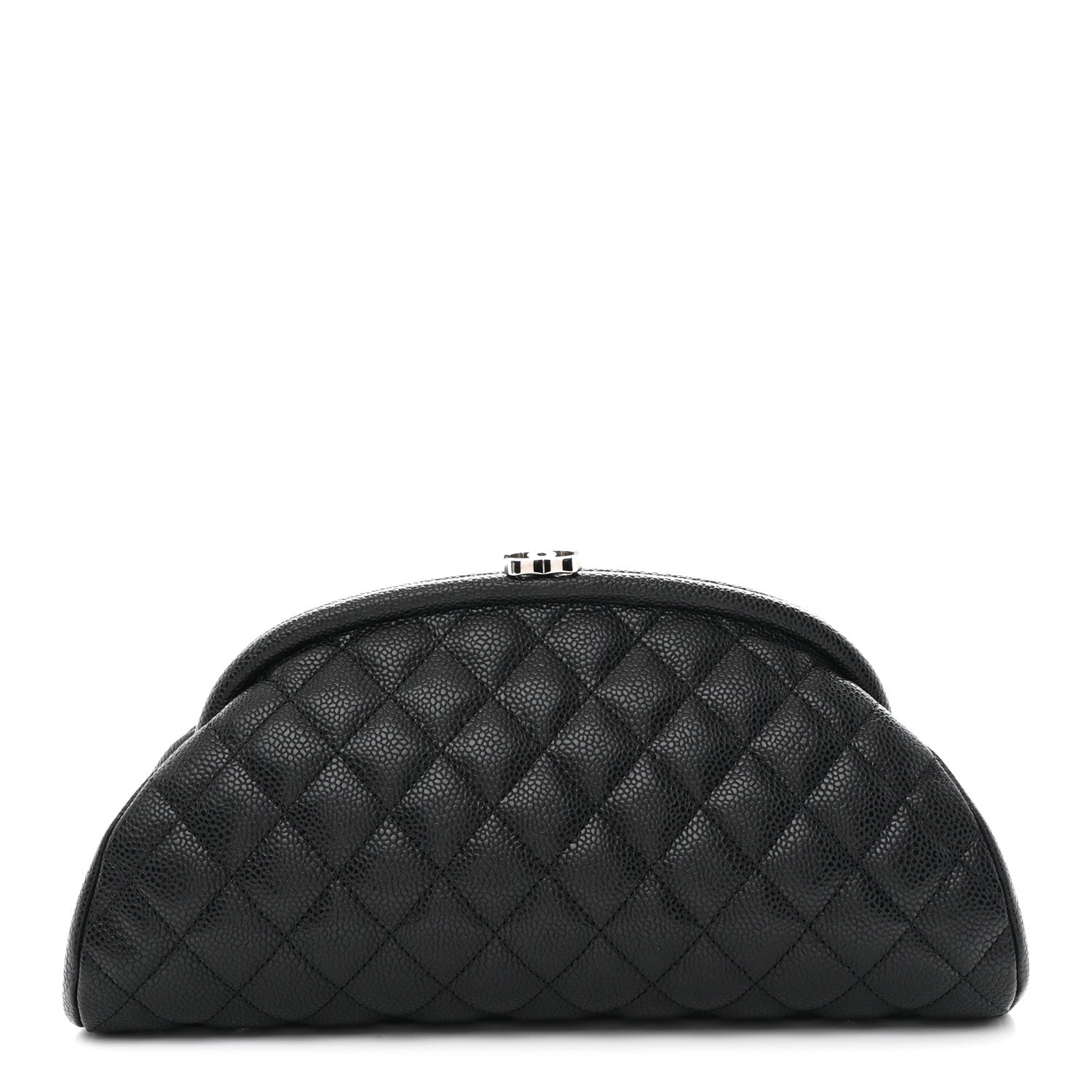 Caviar Quilted Timeless Clutch Black