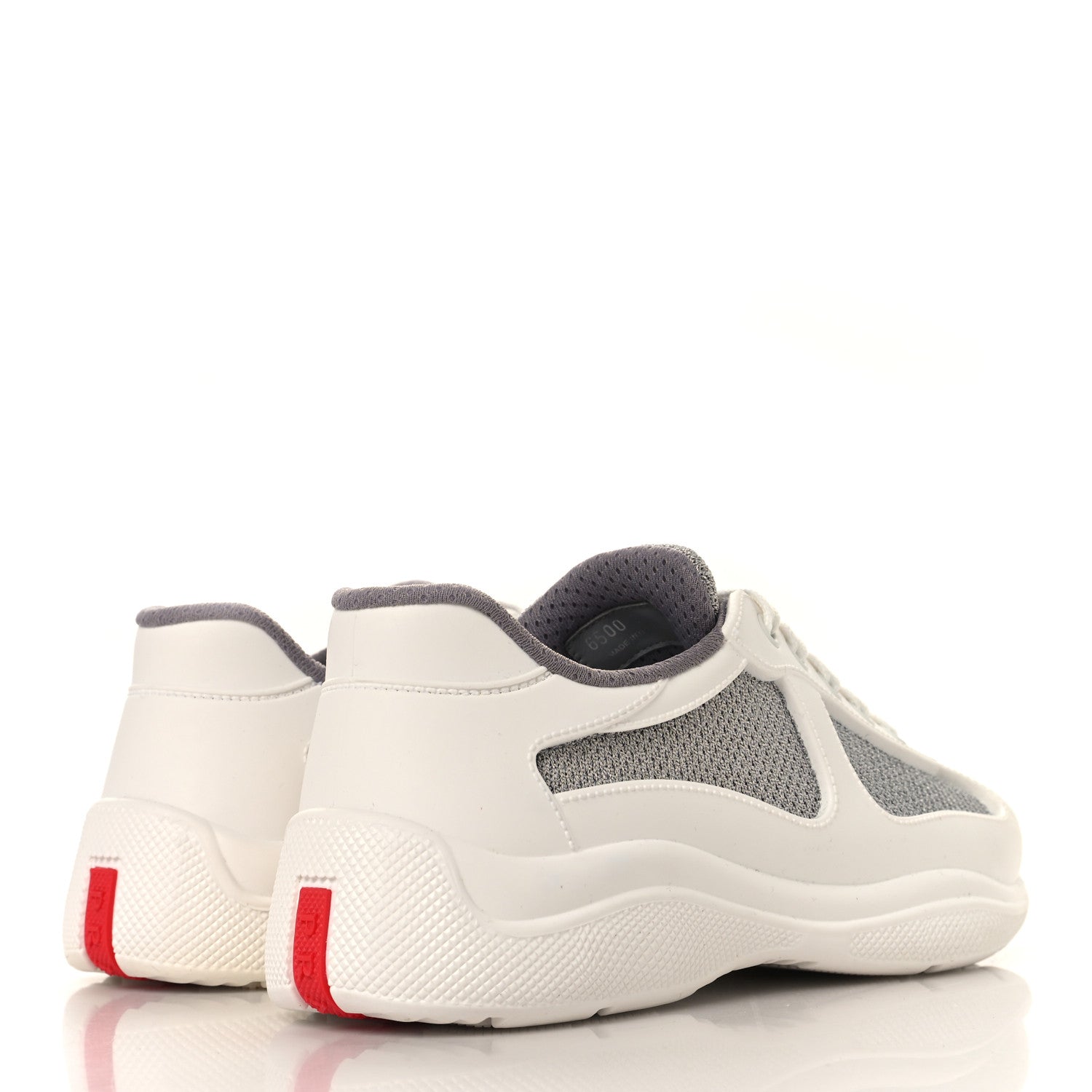 Soft Rubber Mesh Womens America's Cup Sneakers 35 White Argento
