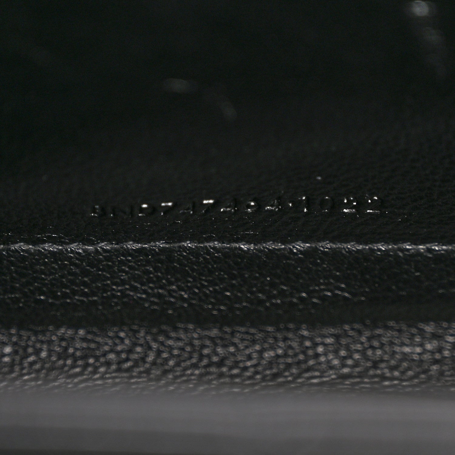 Calfskin Crocodile Embossed Cassandre Wallet On Chain WOC Black