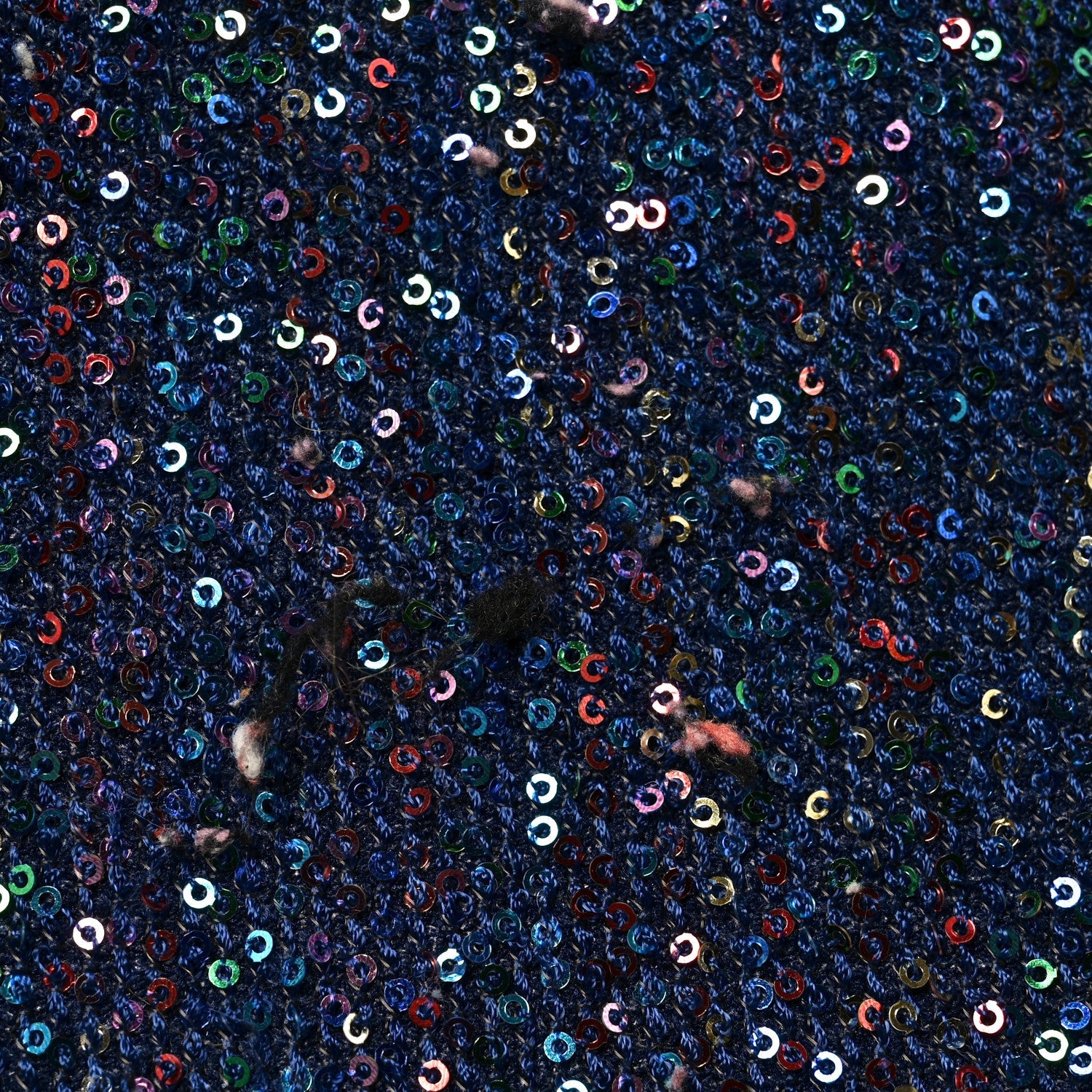 Calfskin Sequin Medium Deauville Tote Blue Multicolor