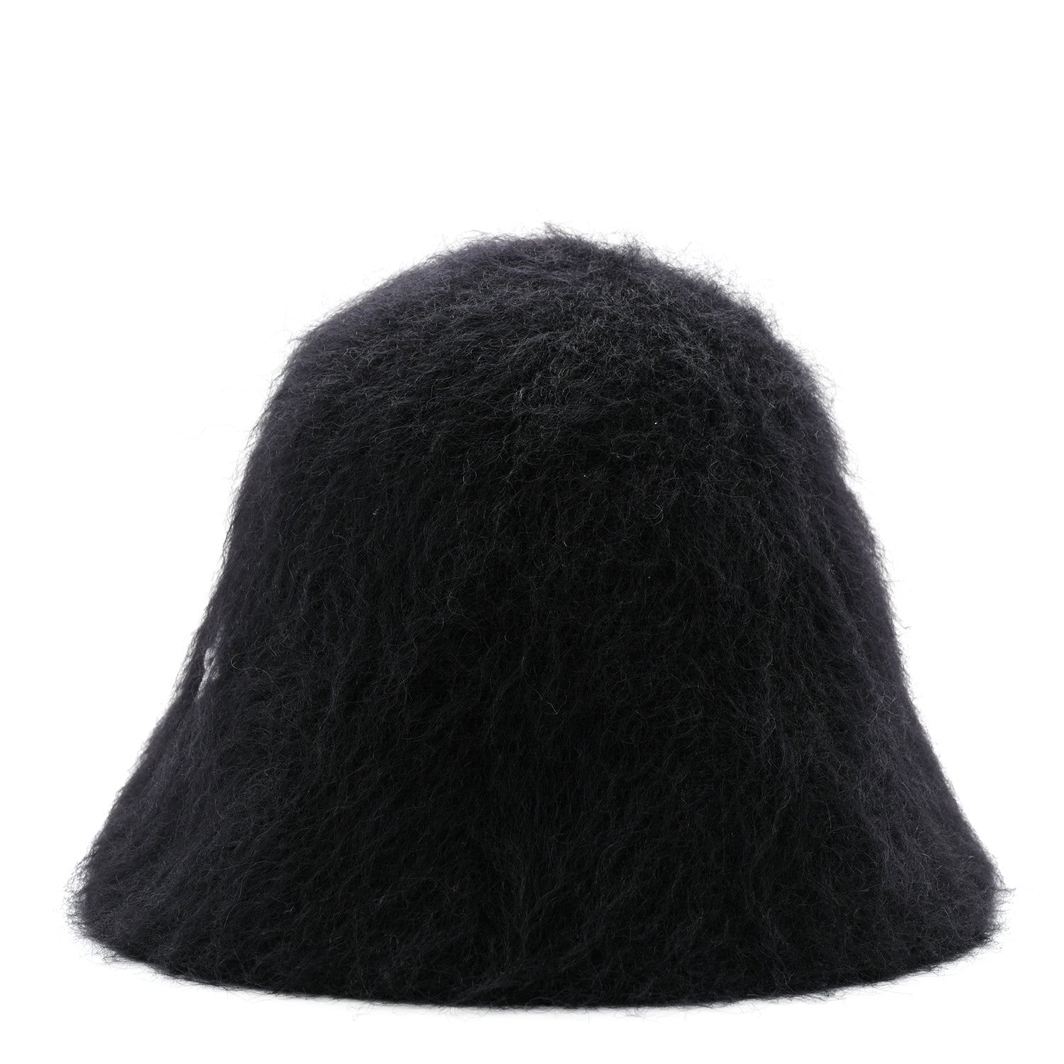 Mohair Wool LV Fluffy Hat Black