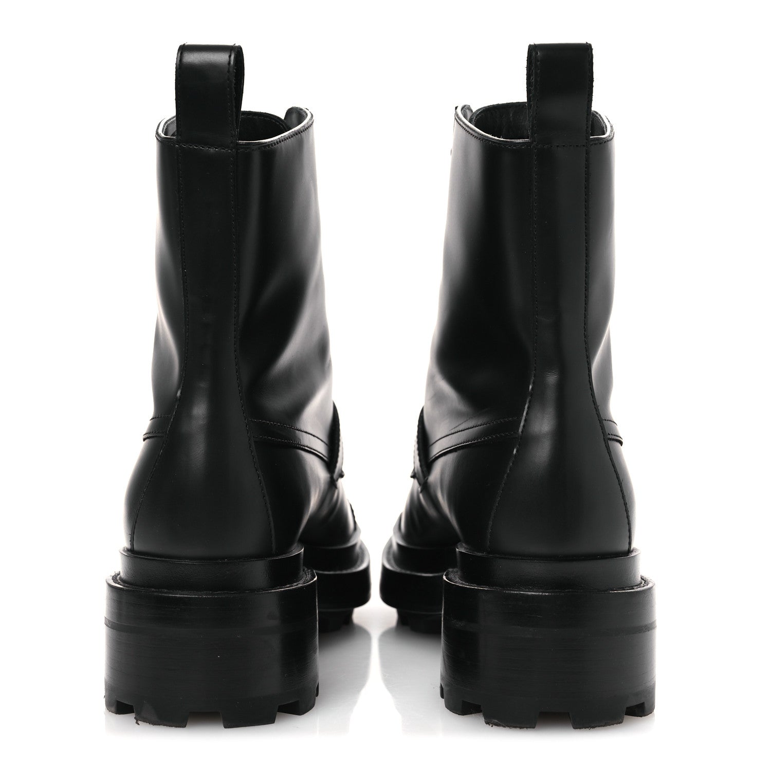Glossed Calfskin Funk Ankle Boots 36 Black