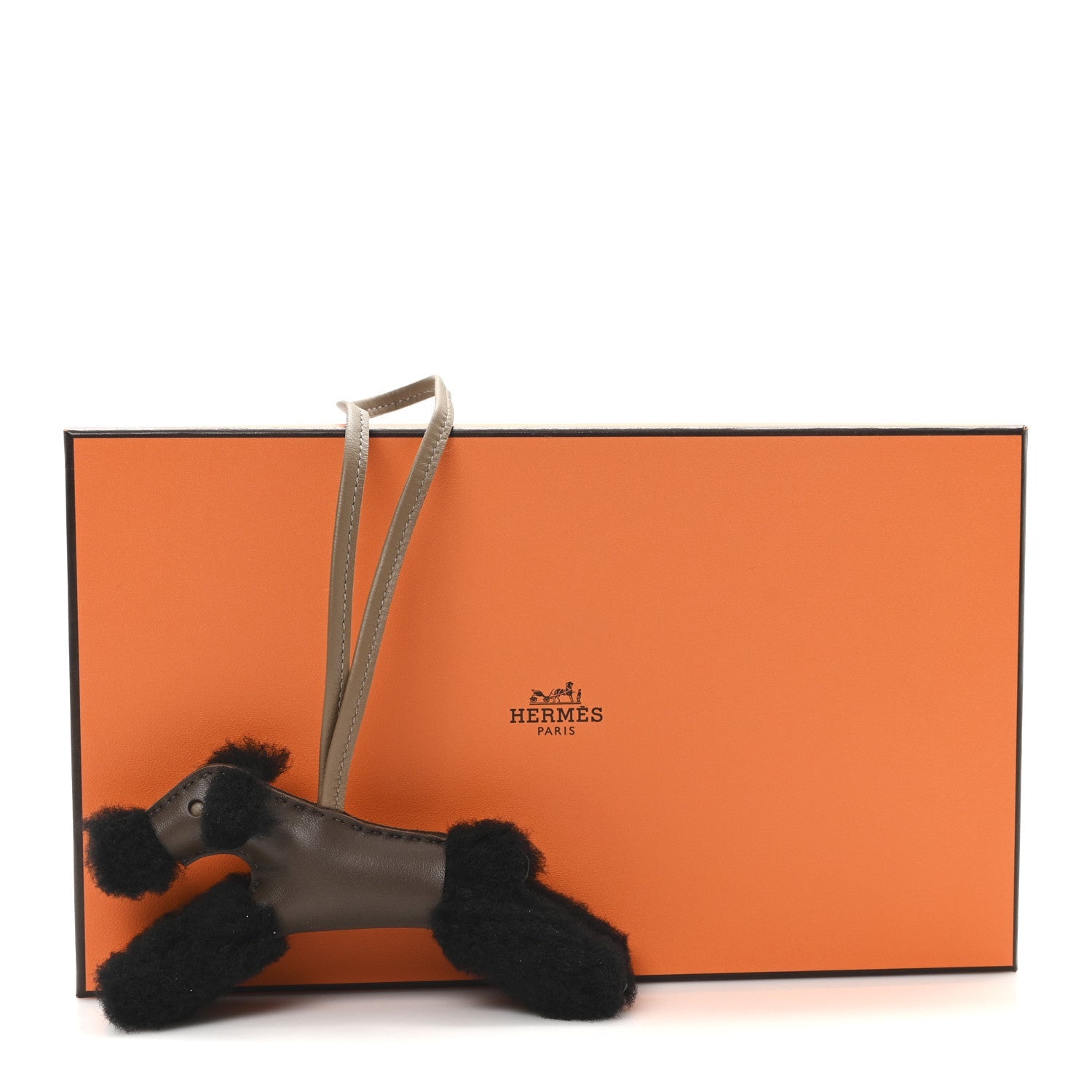 Milo Lambskin Shearling Budy Charm Black Chocolate Etoupe