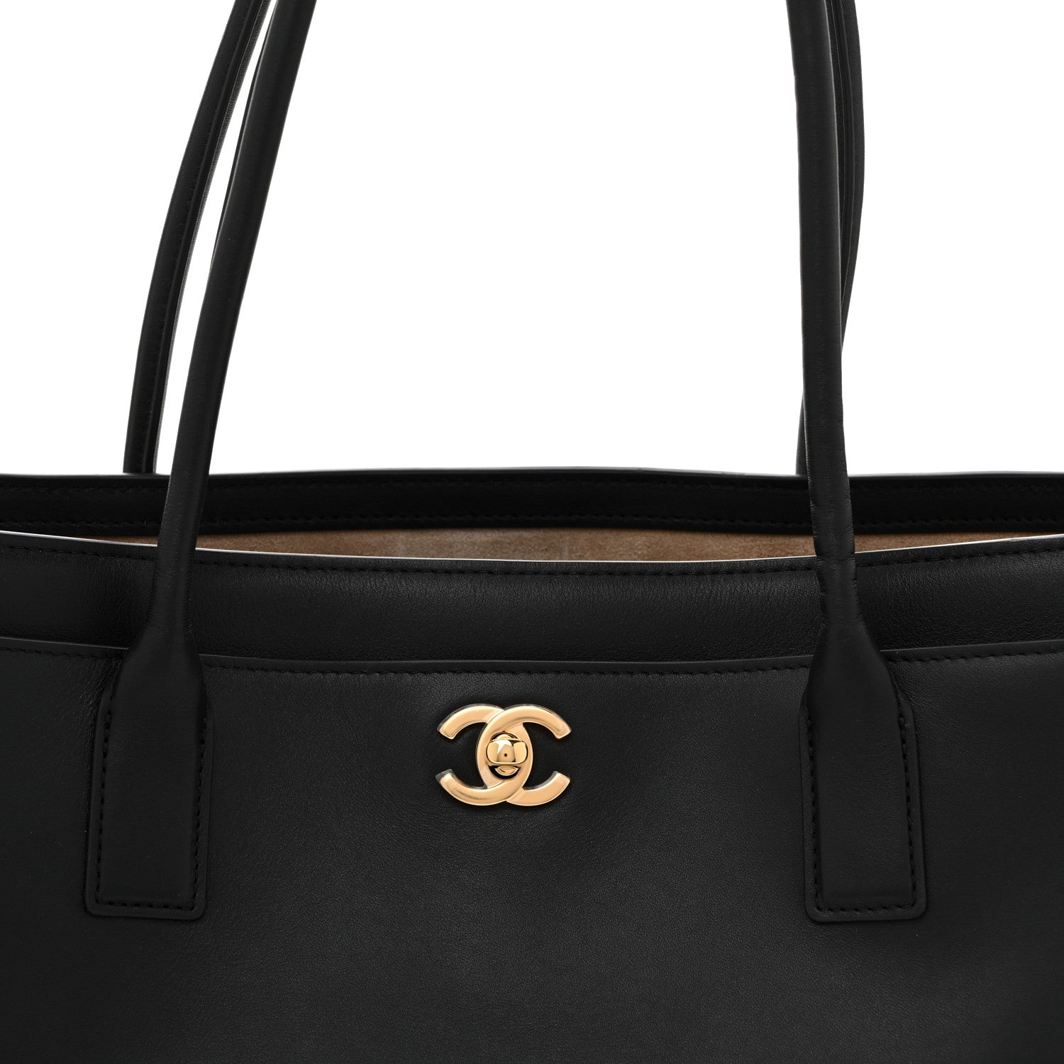 Calfskin Archetype Small Shopping Tote Black