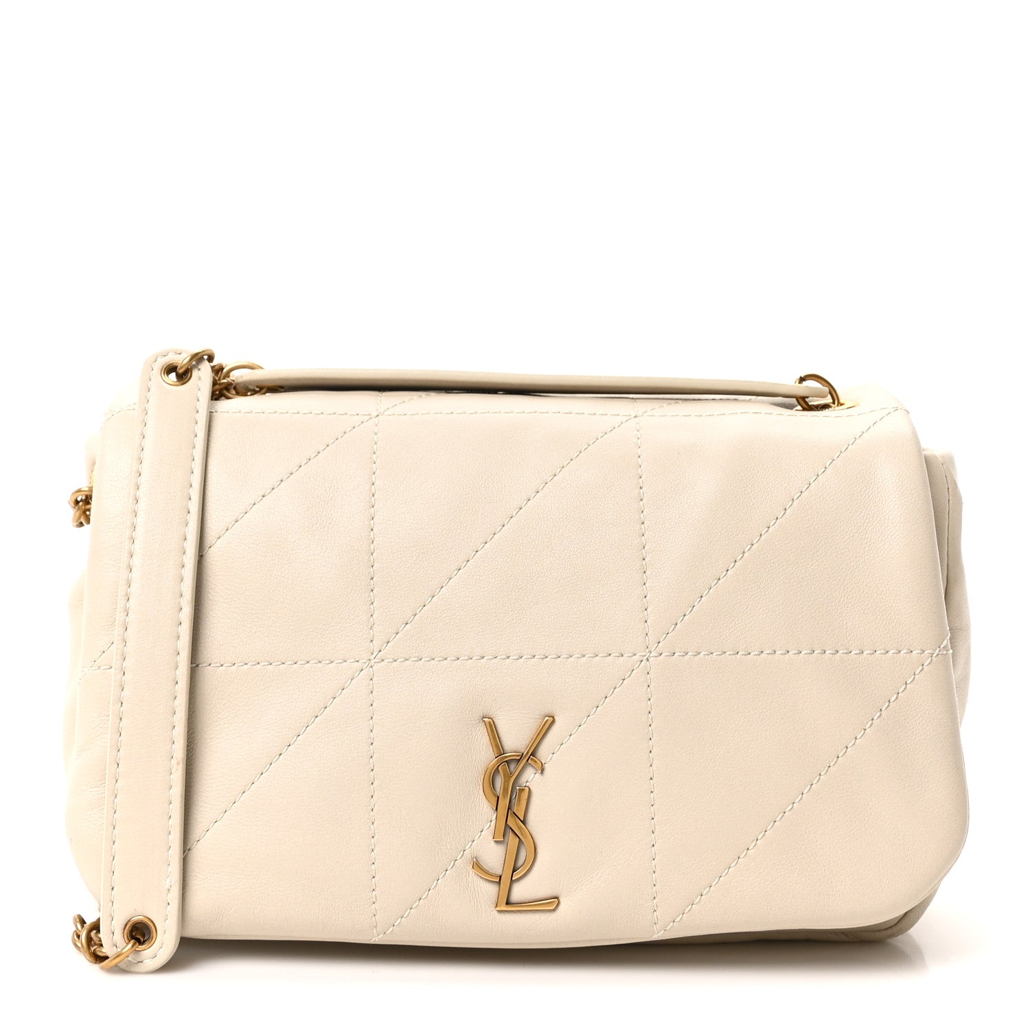 Lambskin Matelasse Monogram Mini Jamie 4.3 Crema Soft