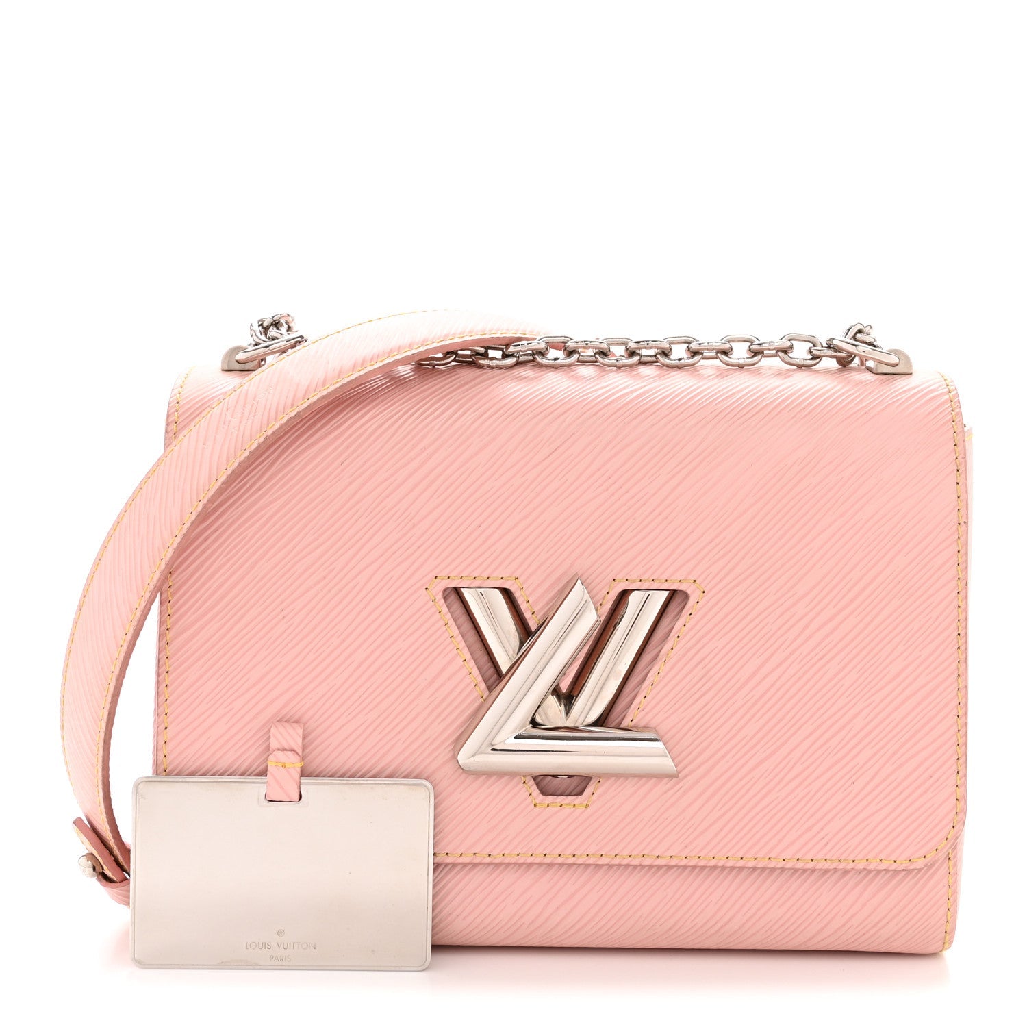 Epi Twist Shoulder Bag MM Rose Ballerine