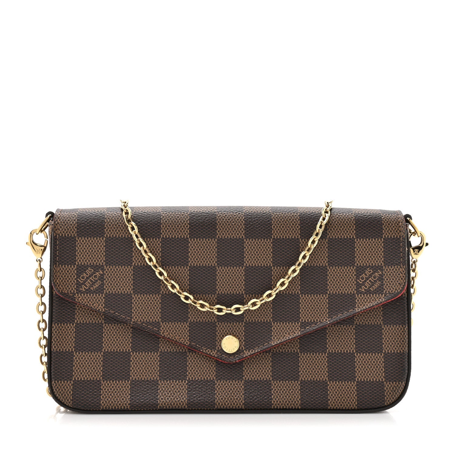 Damier Ebene Pochette Felicie Chain Wallet