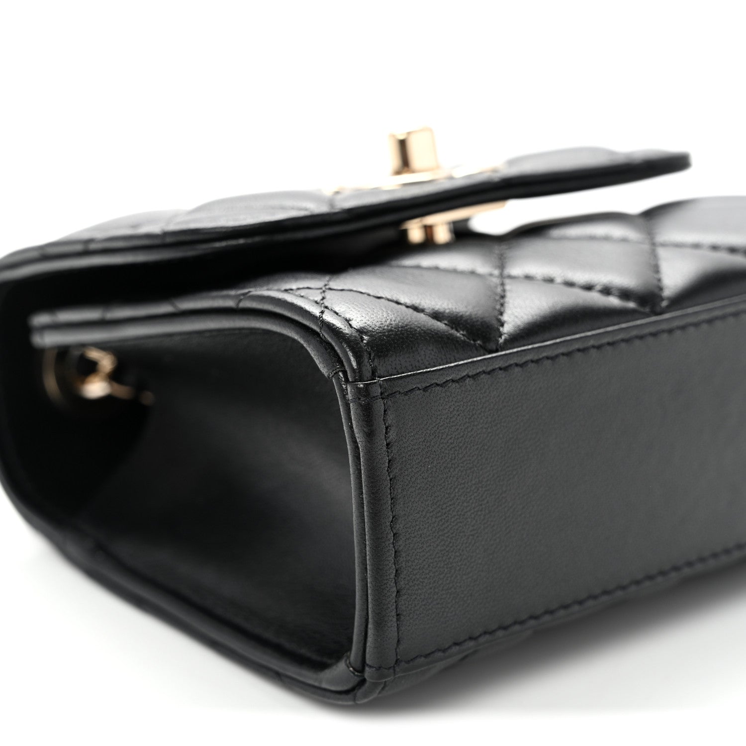 Lambskin Quilted Mini Trendy CC Clutch With Chain Red