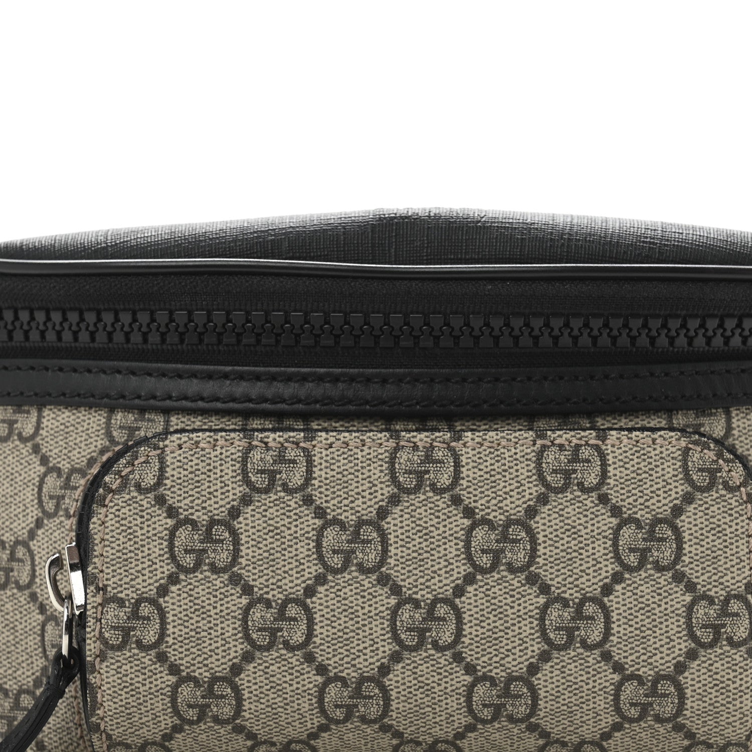 GG Supreme Monogram Belt Bag Black