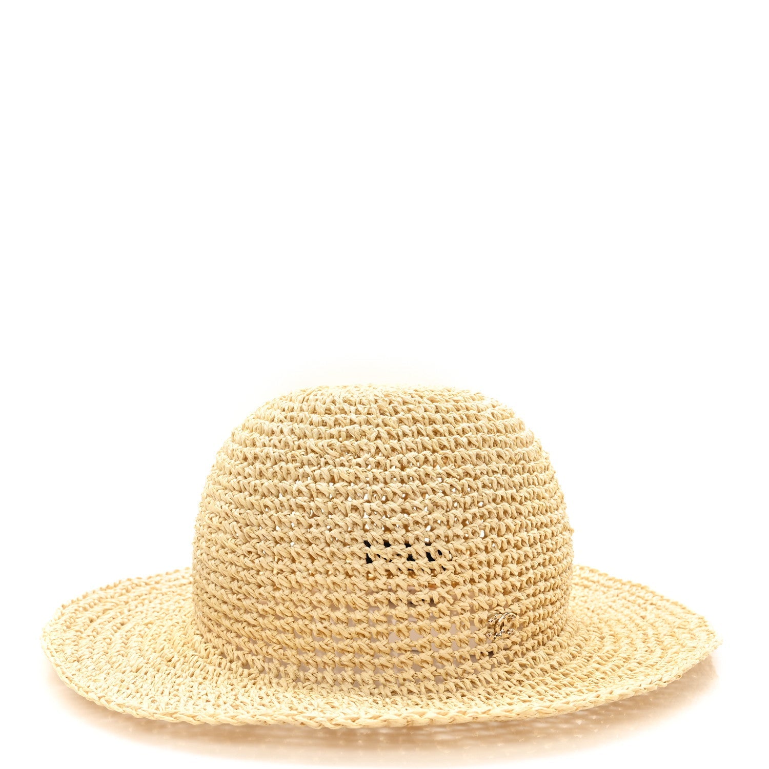 Straw Wide Brim Hat L Beige