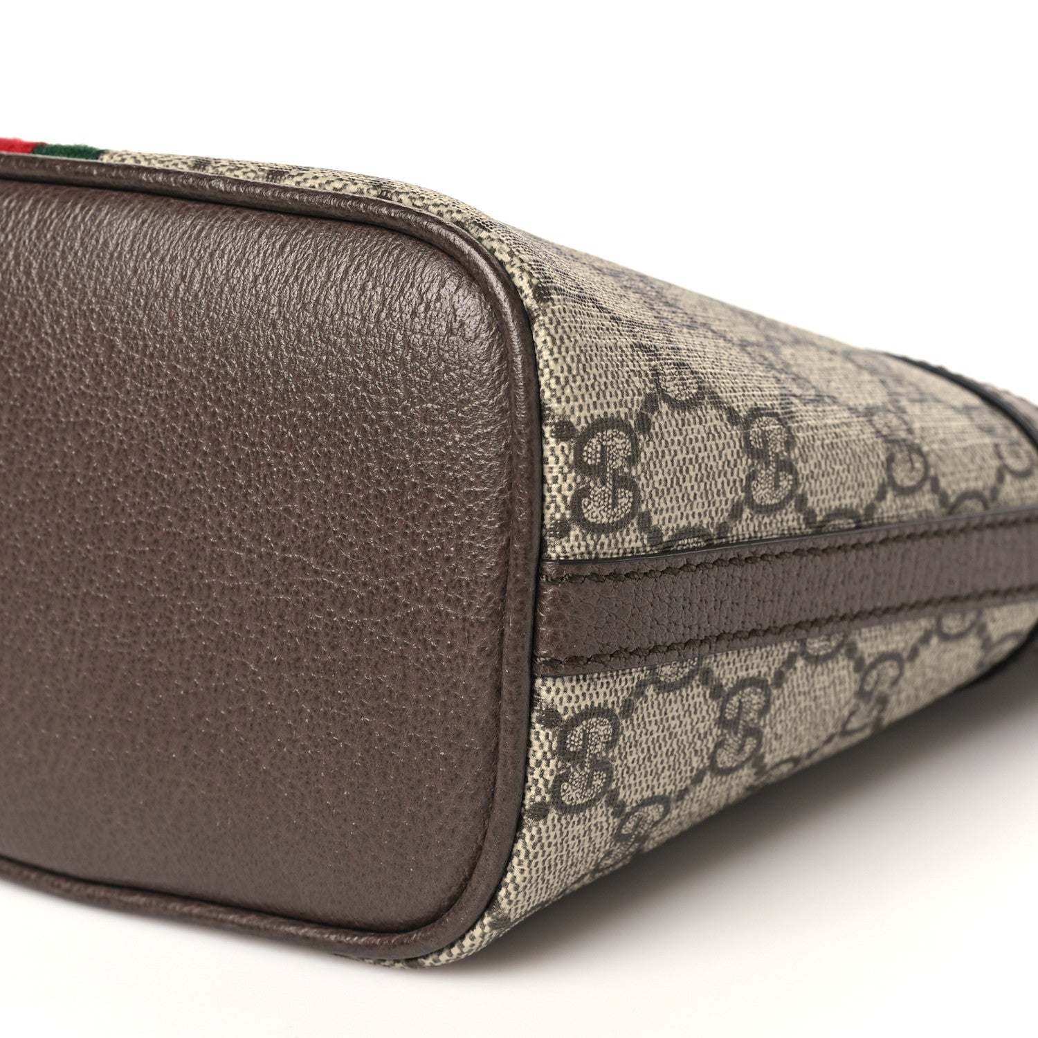 GG Supreme Monogram Web Mini Ophidia Shoulder Bag Brown