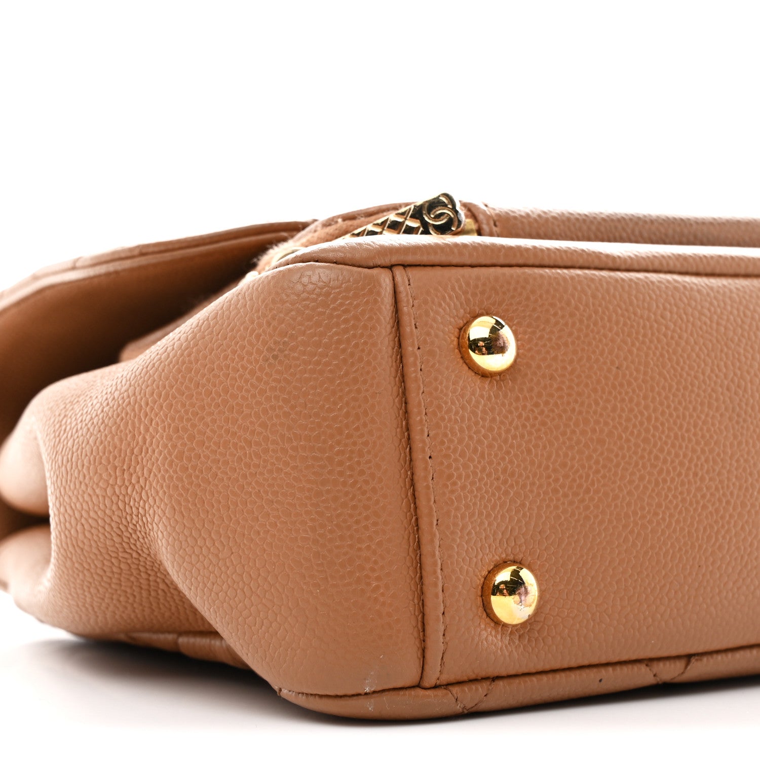 Caviar Quilted Medium Business Affinity Flap Brown