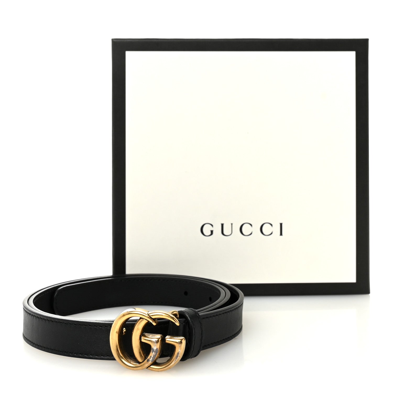 Calfskin Double G 20mm Belt 90 36 Black