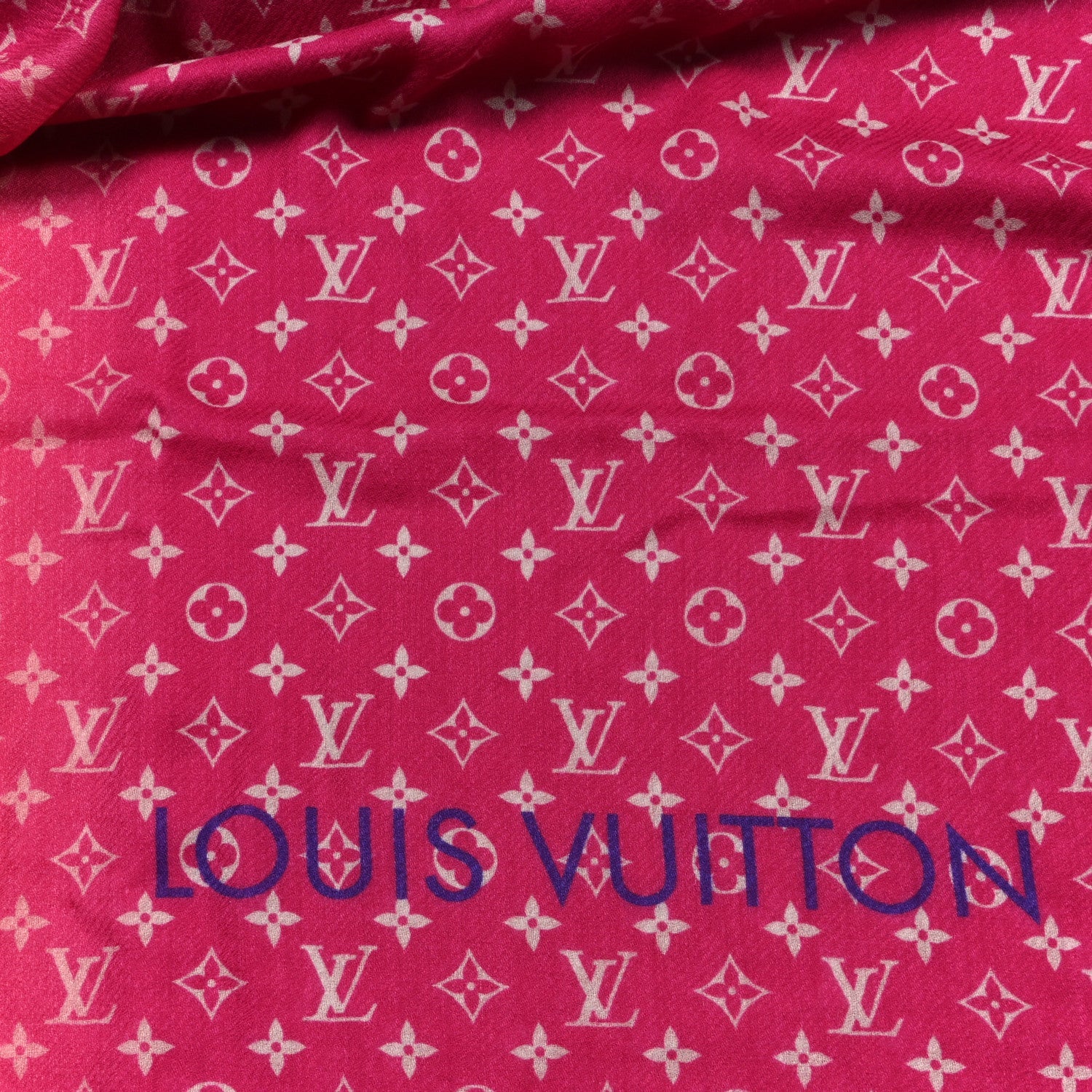 Wool Monogram Telling Stole Red