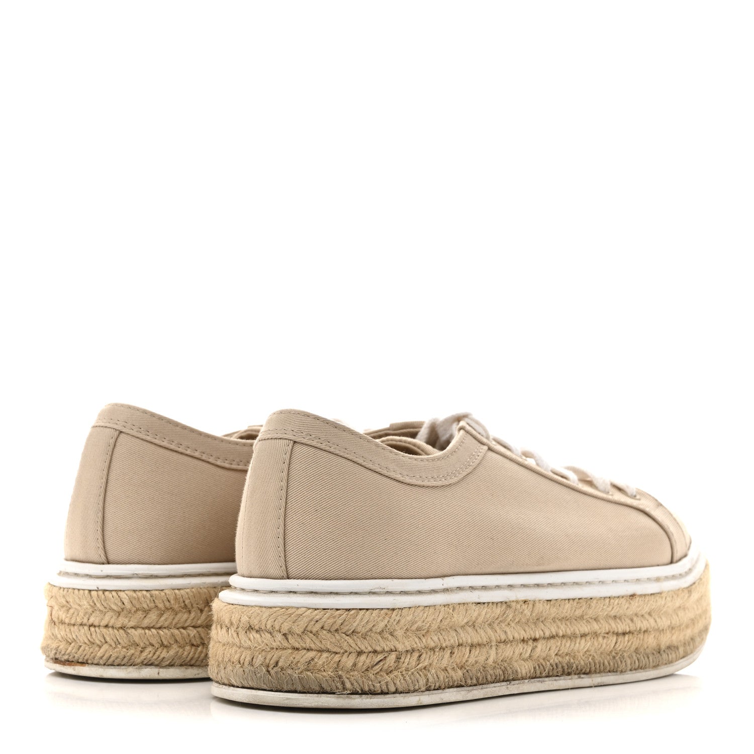 Canvas Gabardine Espadrille 45mm Platform Sneakers 37.5 Corda