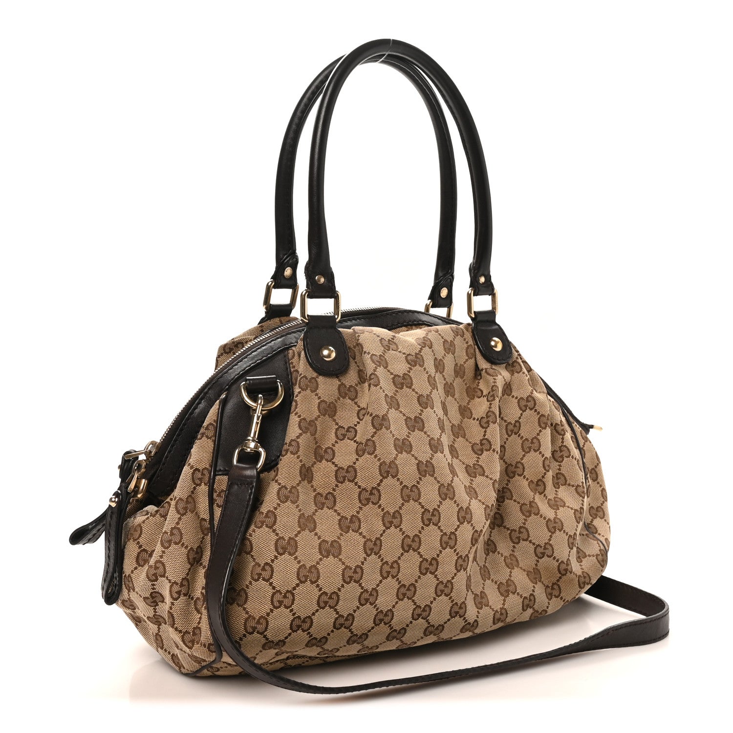 Monogram Medium Sukey Boston Bag Dark Brown