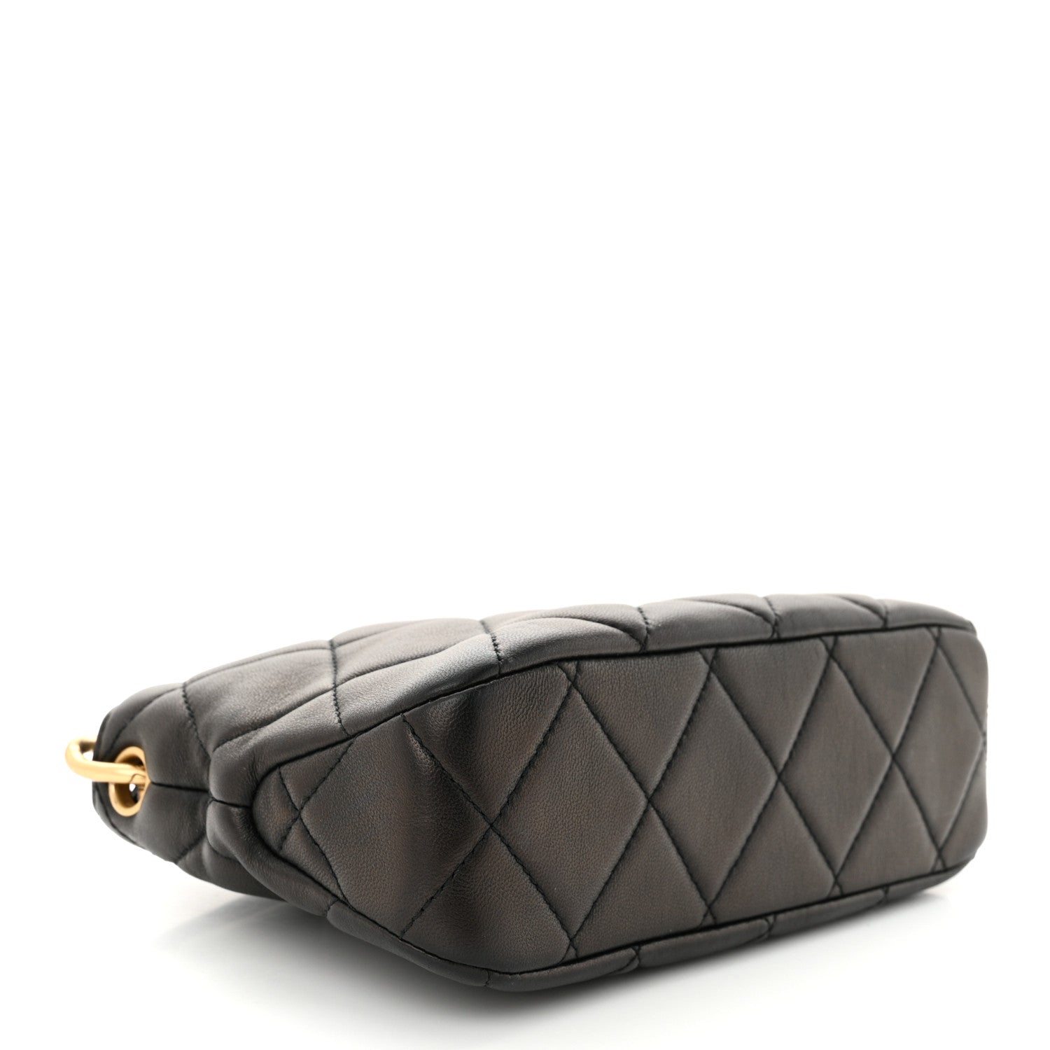 Lambskin Quilted Small CC Chain Hobo Black