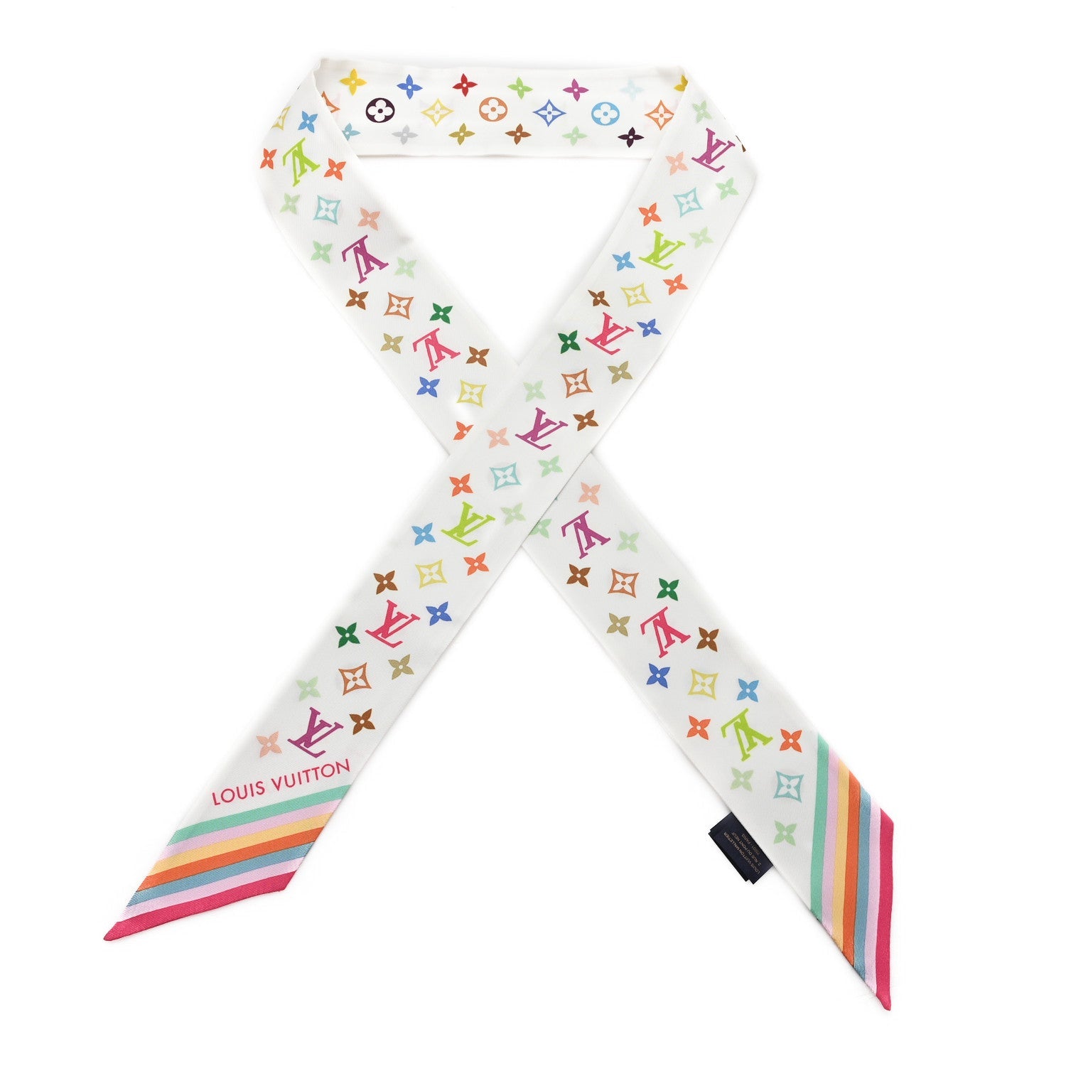 LV X TM Silk Monogram Multicolor BB Bandeau White