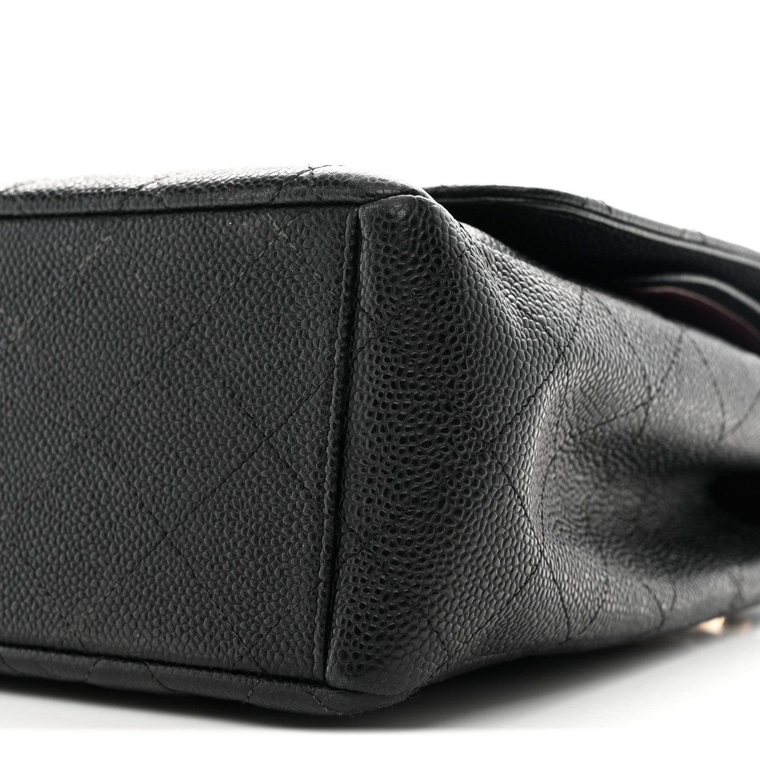 Caviar Quilted Maxi Double Flap Black