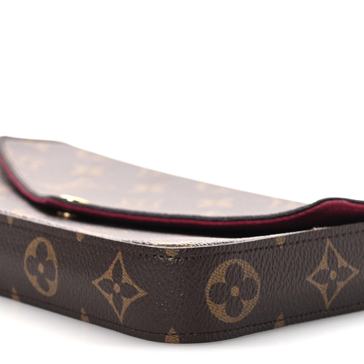 Monogram Pochette Felicie Chain Wallet Fuchsia