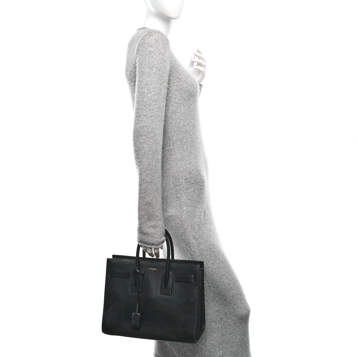 Smooth Calfskin Small Sac De Jour Black