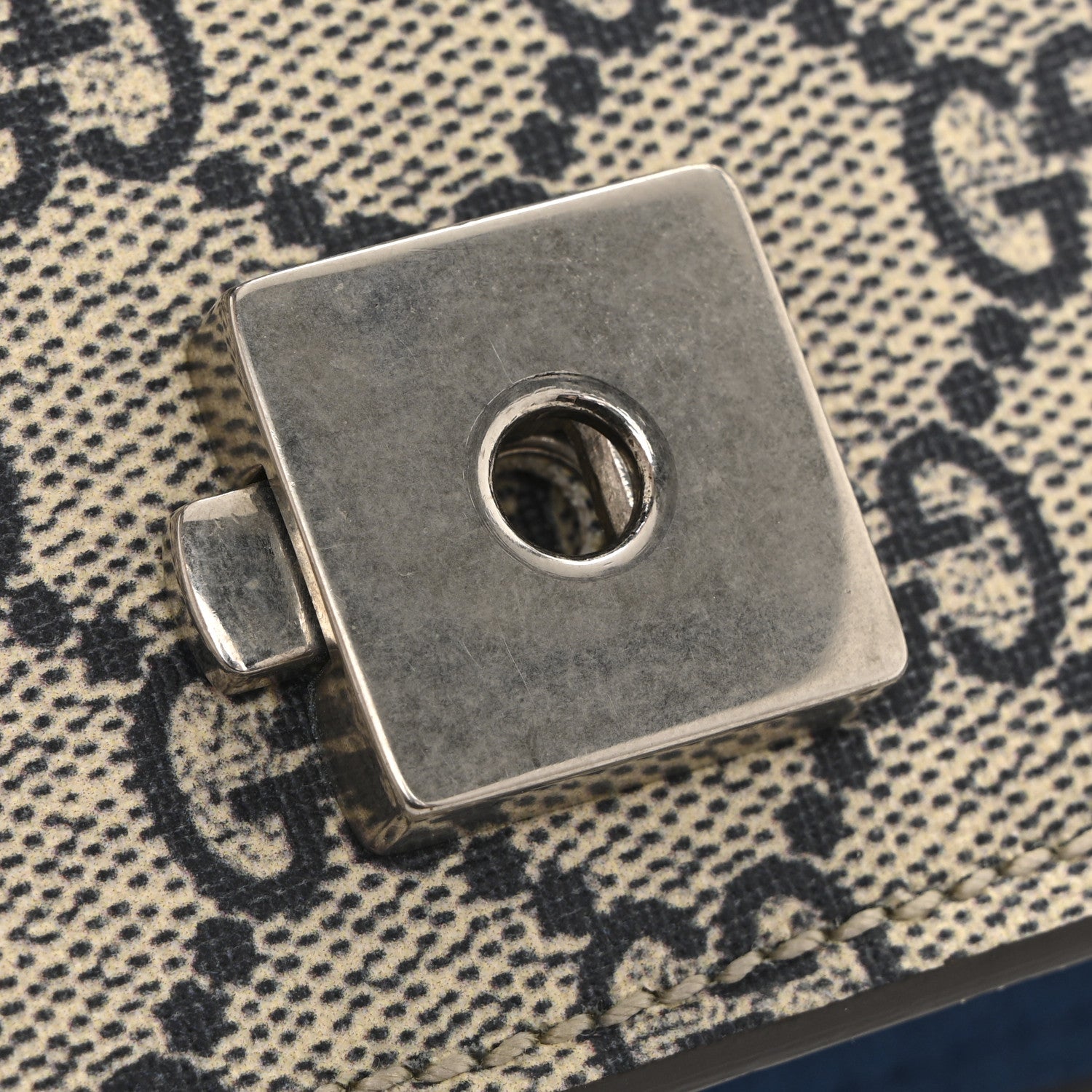 GG Supreme Monogram Blooms Small Dionysus Shoulder Bag Beige Navy Vintage Blue