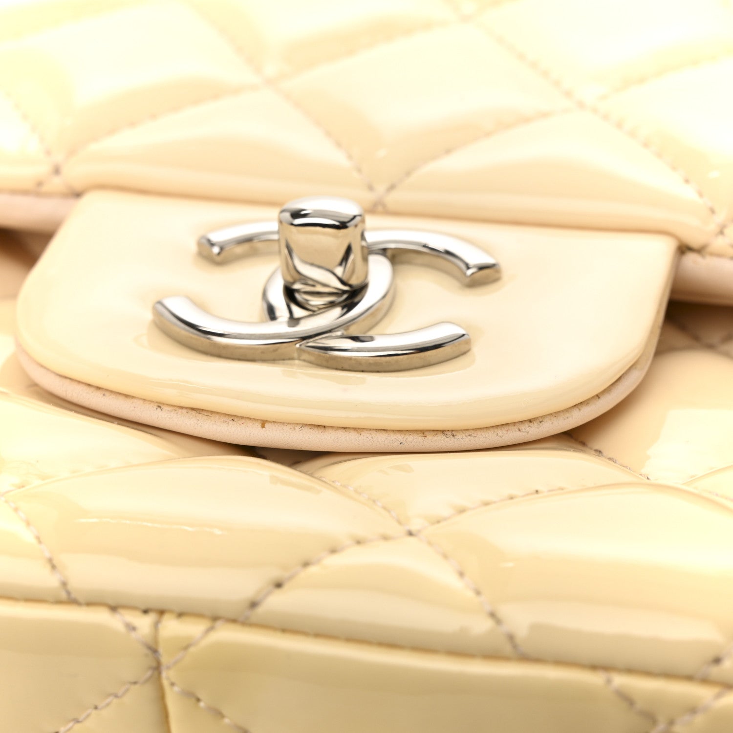 Patent Quilted Jumbo Double Flap Light Pink