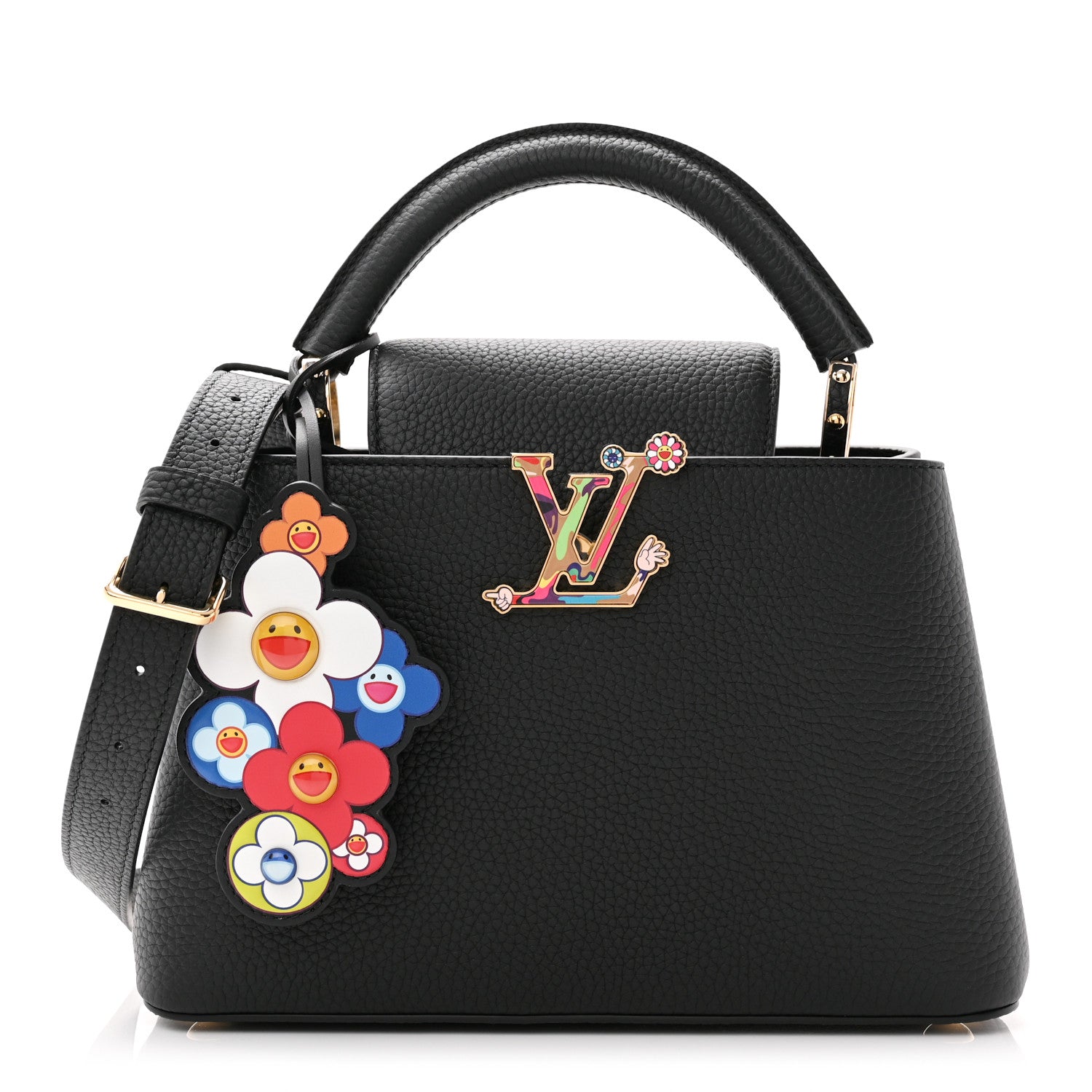 LV X TM Taurillon Superflat Capucines BB Black